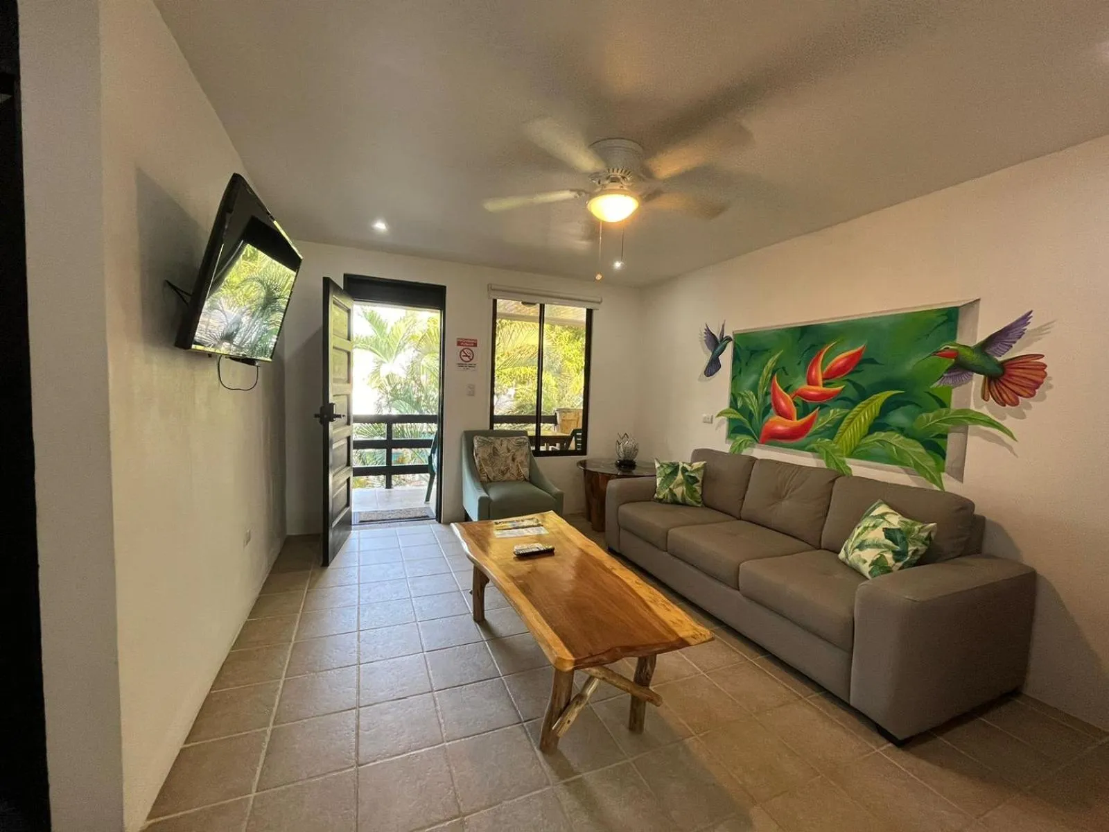 Living room in La Sirena Playa Jacó