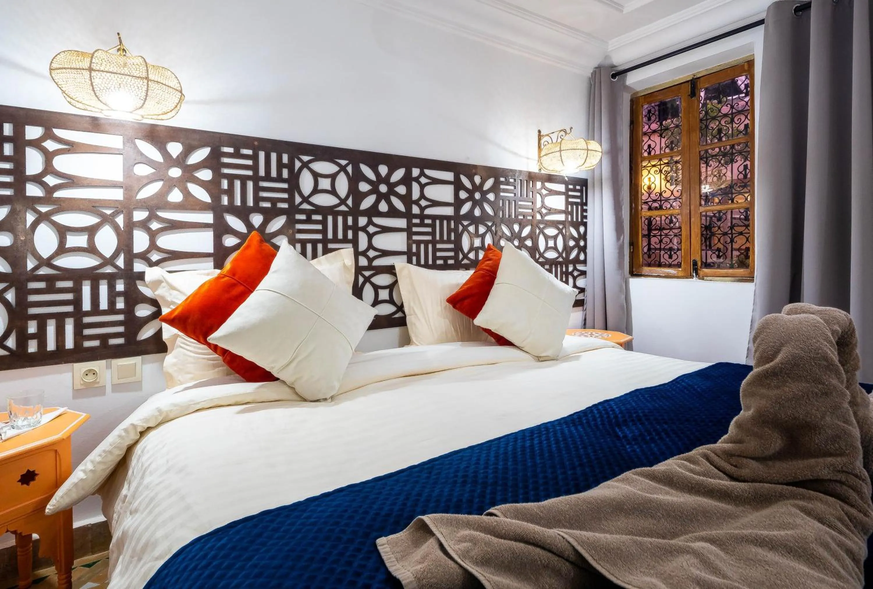 Bed in Riad La Croix Berbere Deluxe