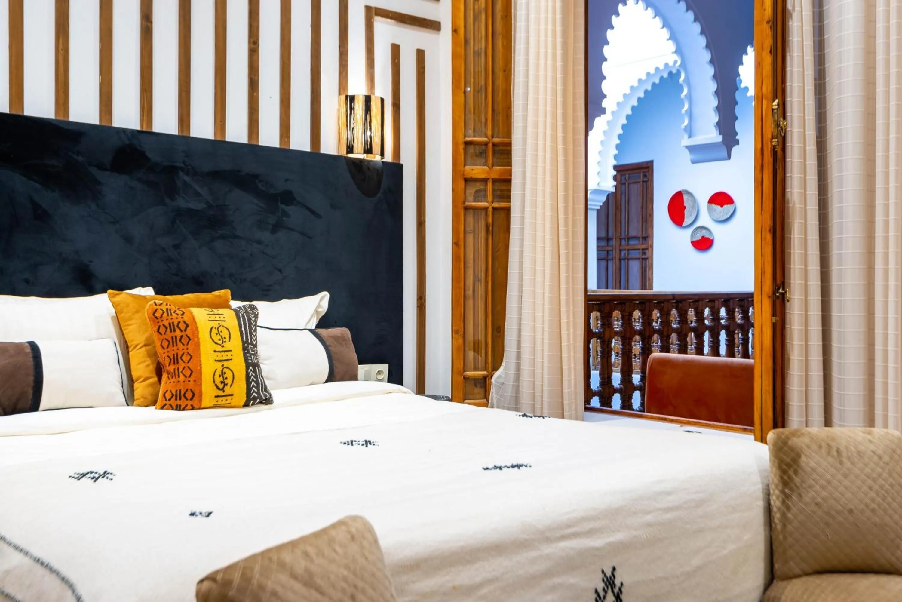 Bed in Riad La Croix Berbere Deluxe