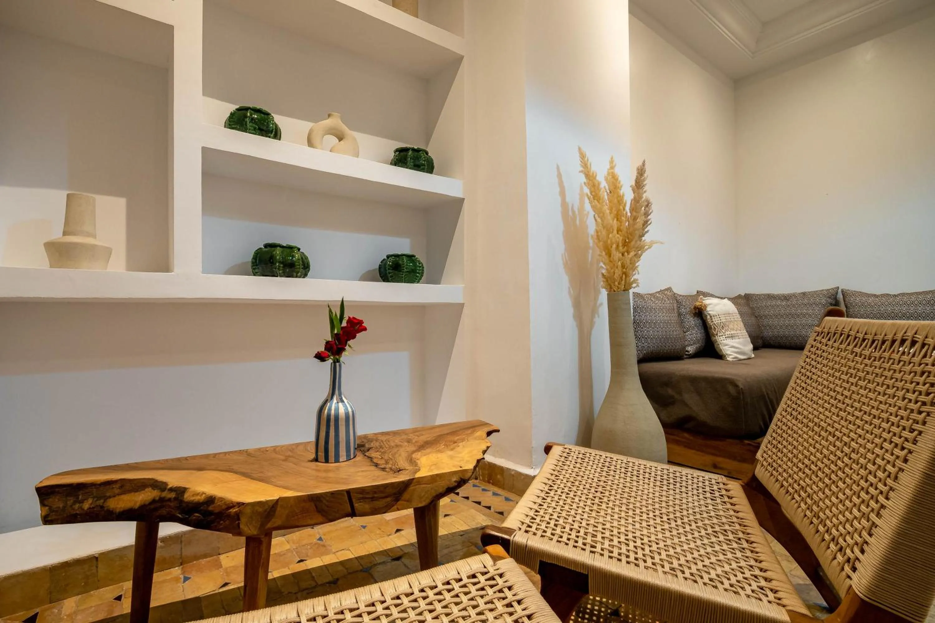 Living room in Riad La Croix Berbere Deluxe