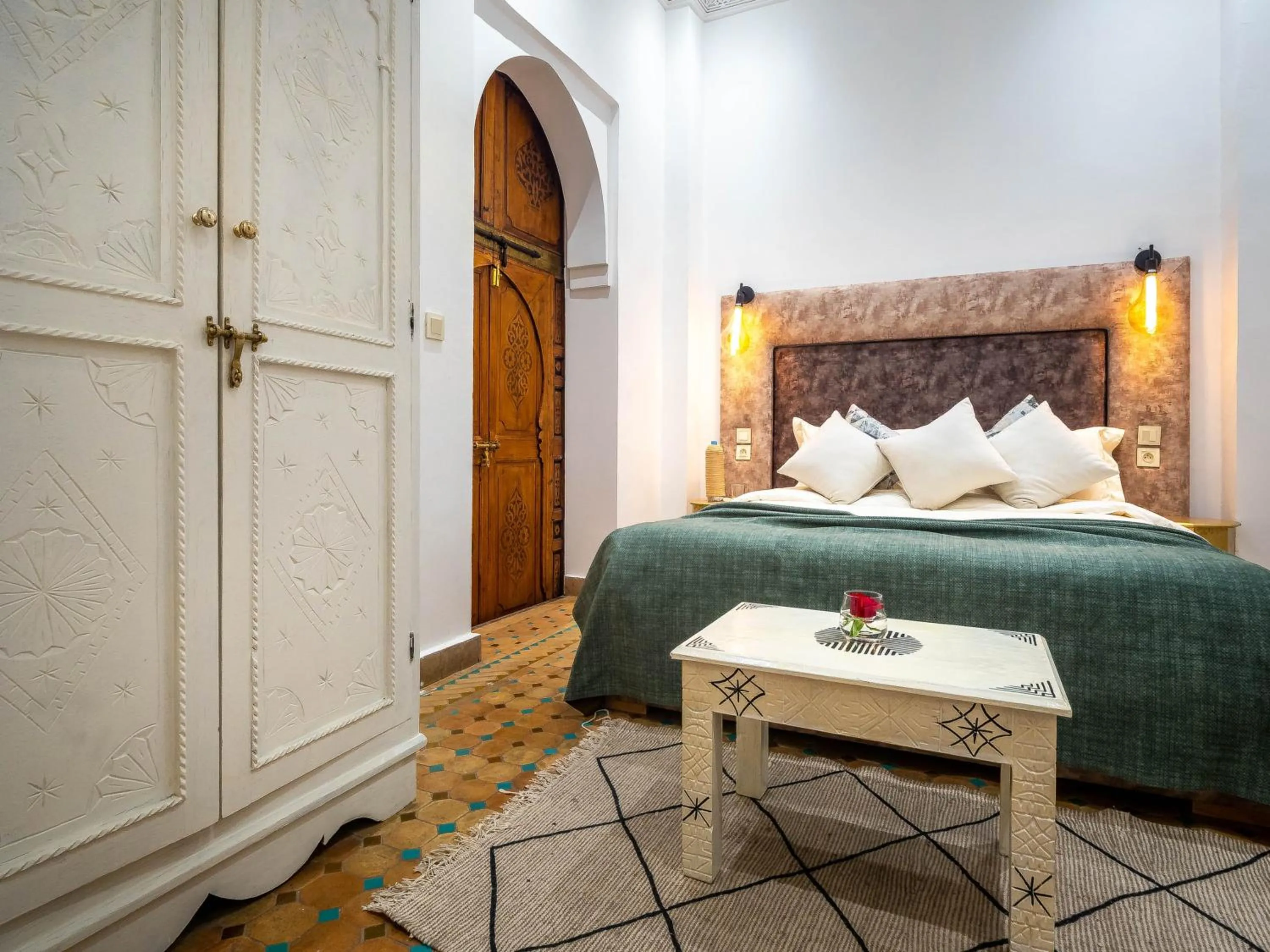 Bed in Riad La Croix Berbere Deluxe