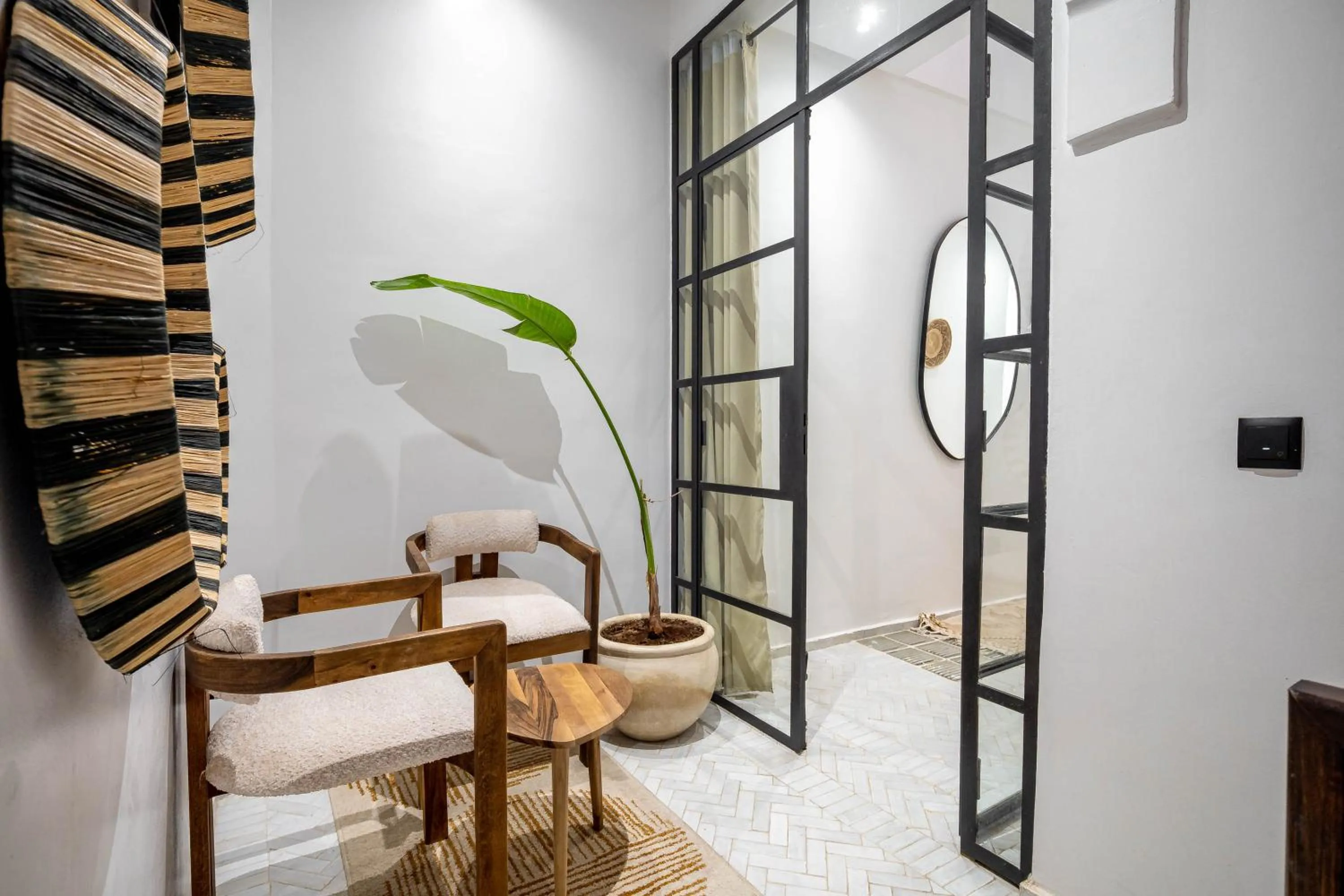 Seating area in Riad La Croix Berbere Deluxe