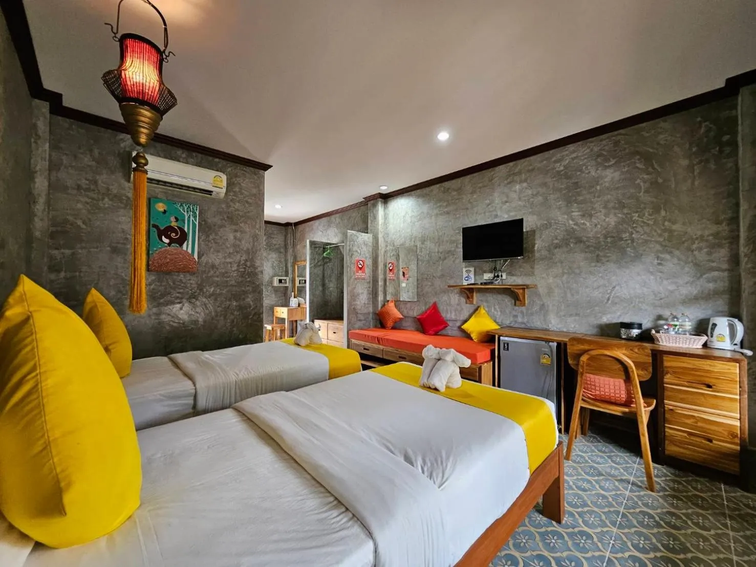 Bed in Araya Boutique Hotel