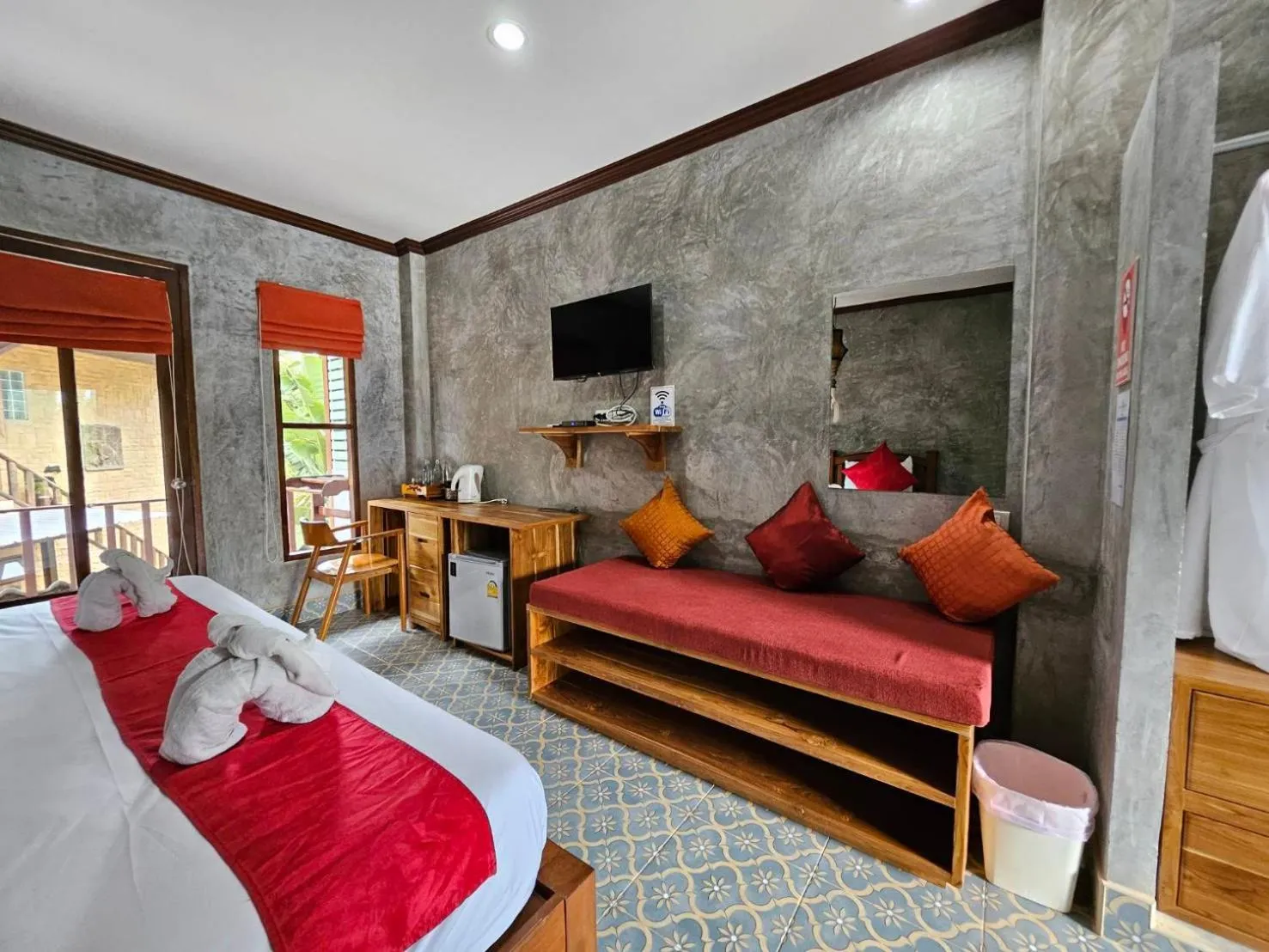 Bed in Araya Boutique Hotel