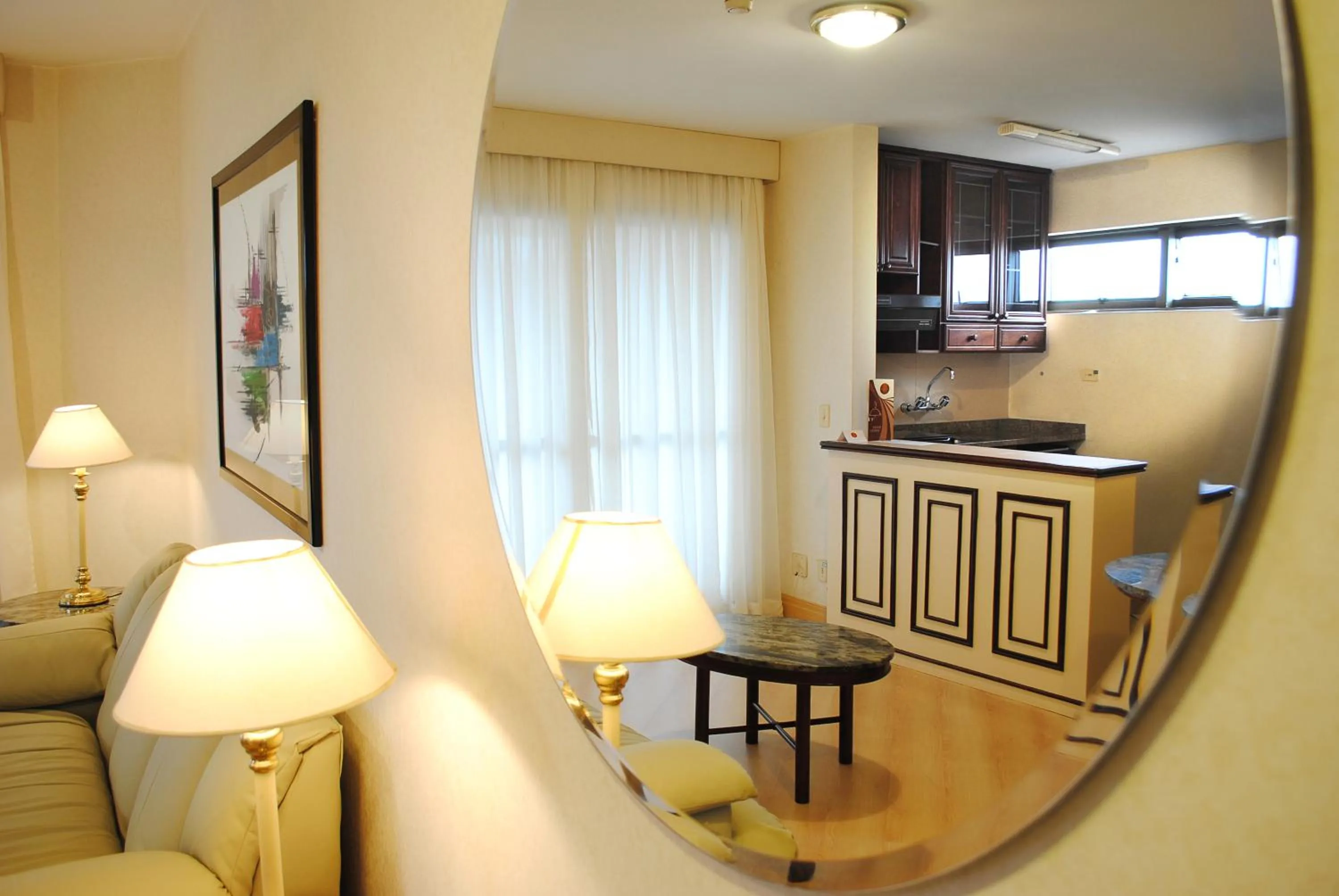 Kitchen or kitchenette in Travel Inn Premium Flats Paulista Wall Street