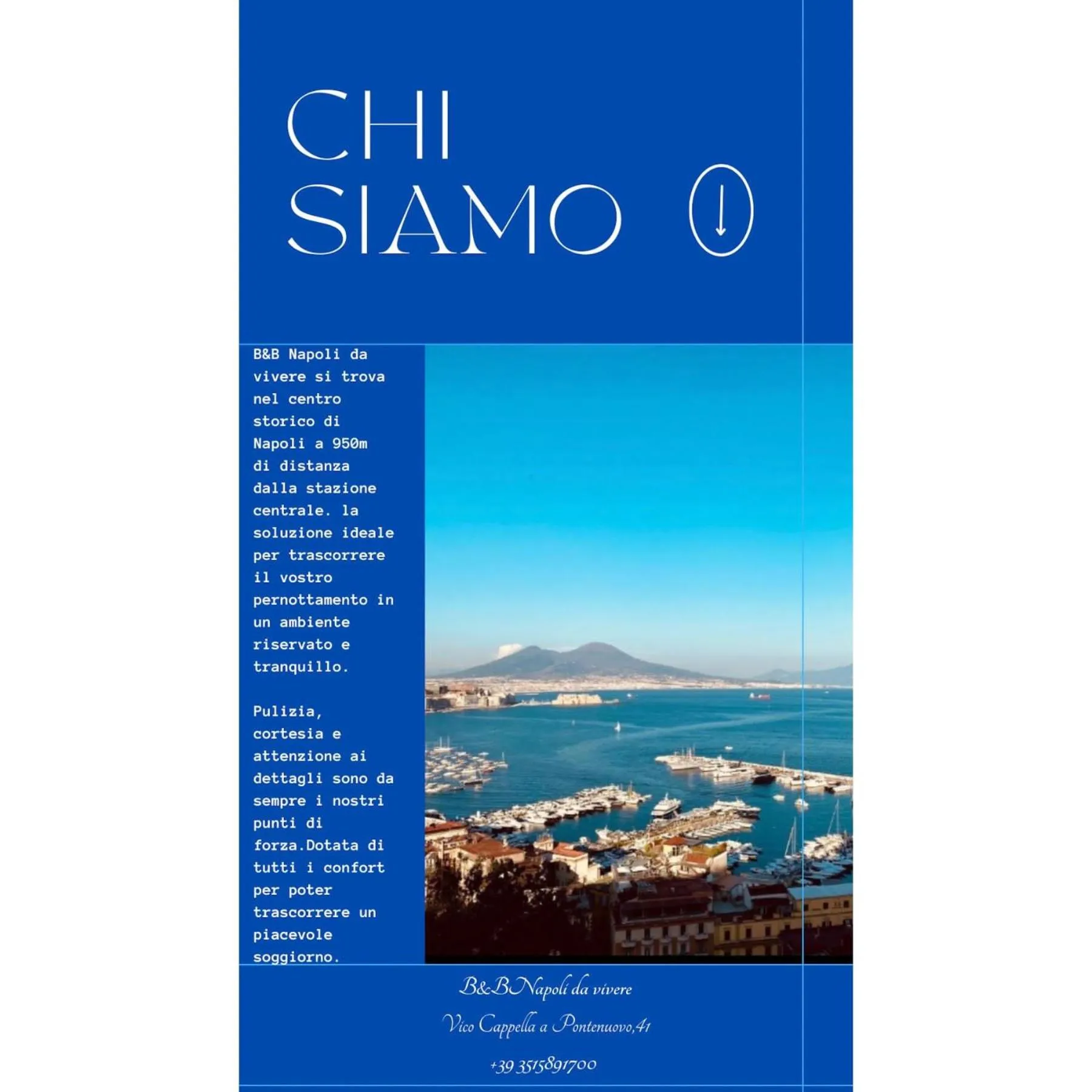 Text overlay in B&b Napoli da vivere