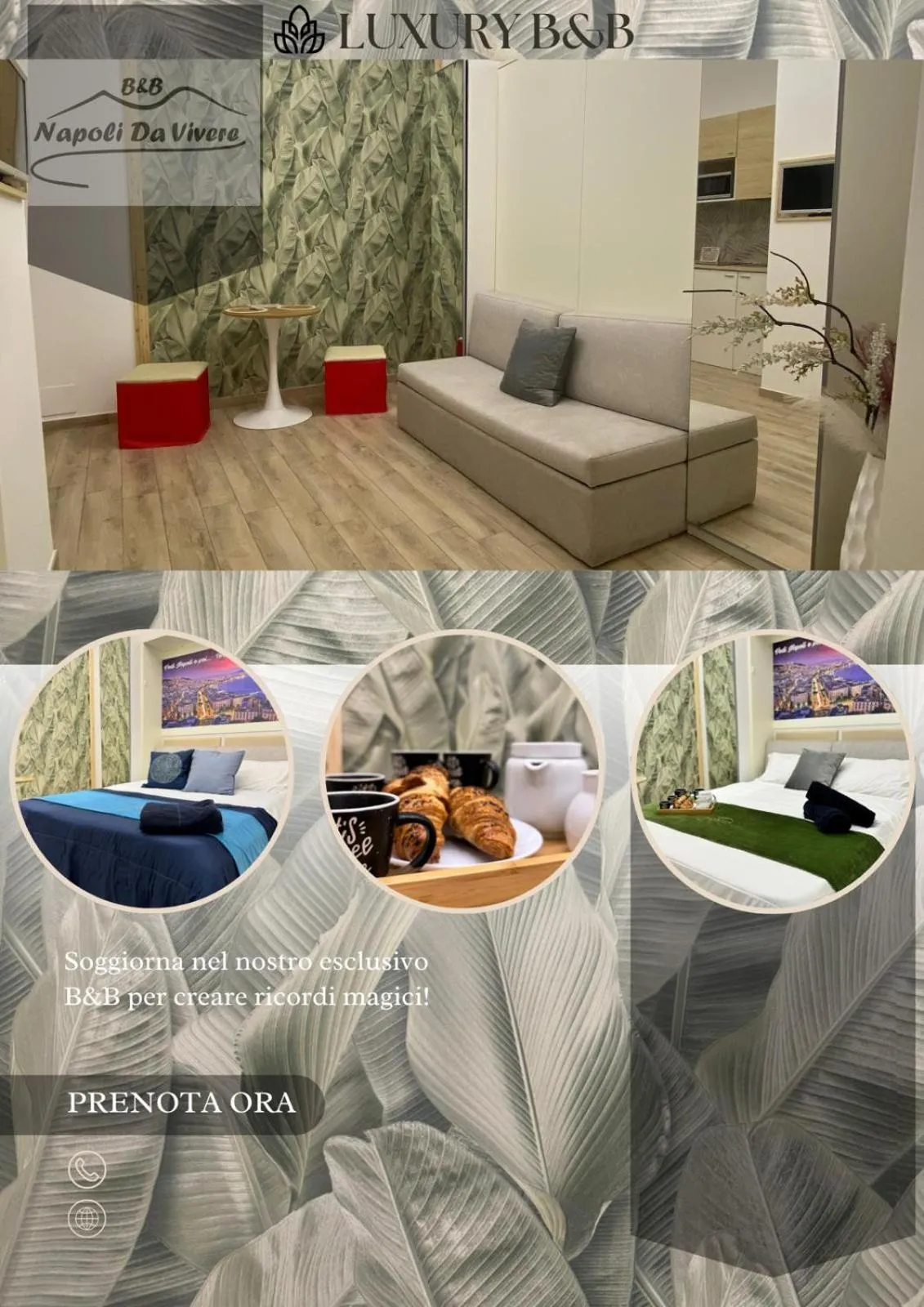 Text overlay in B&b Napoli da vivere