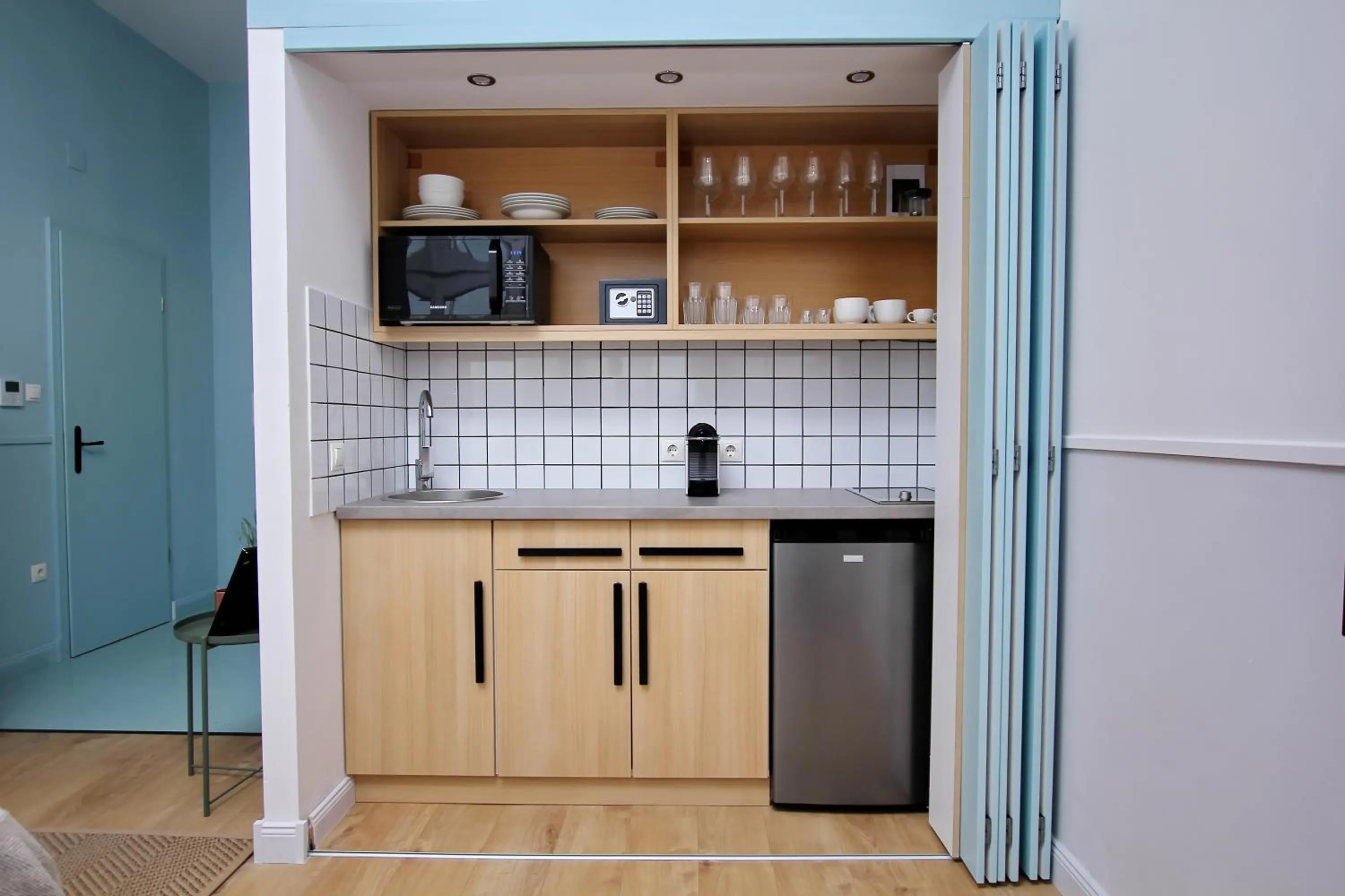 Kitchen or kitchenette in Gellerico Apartments Deák Square