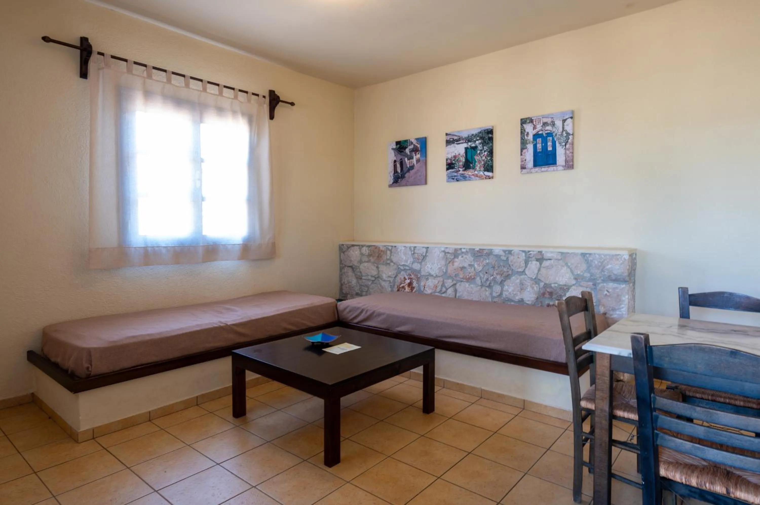 Seating area in Mandilada Village