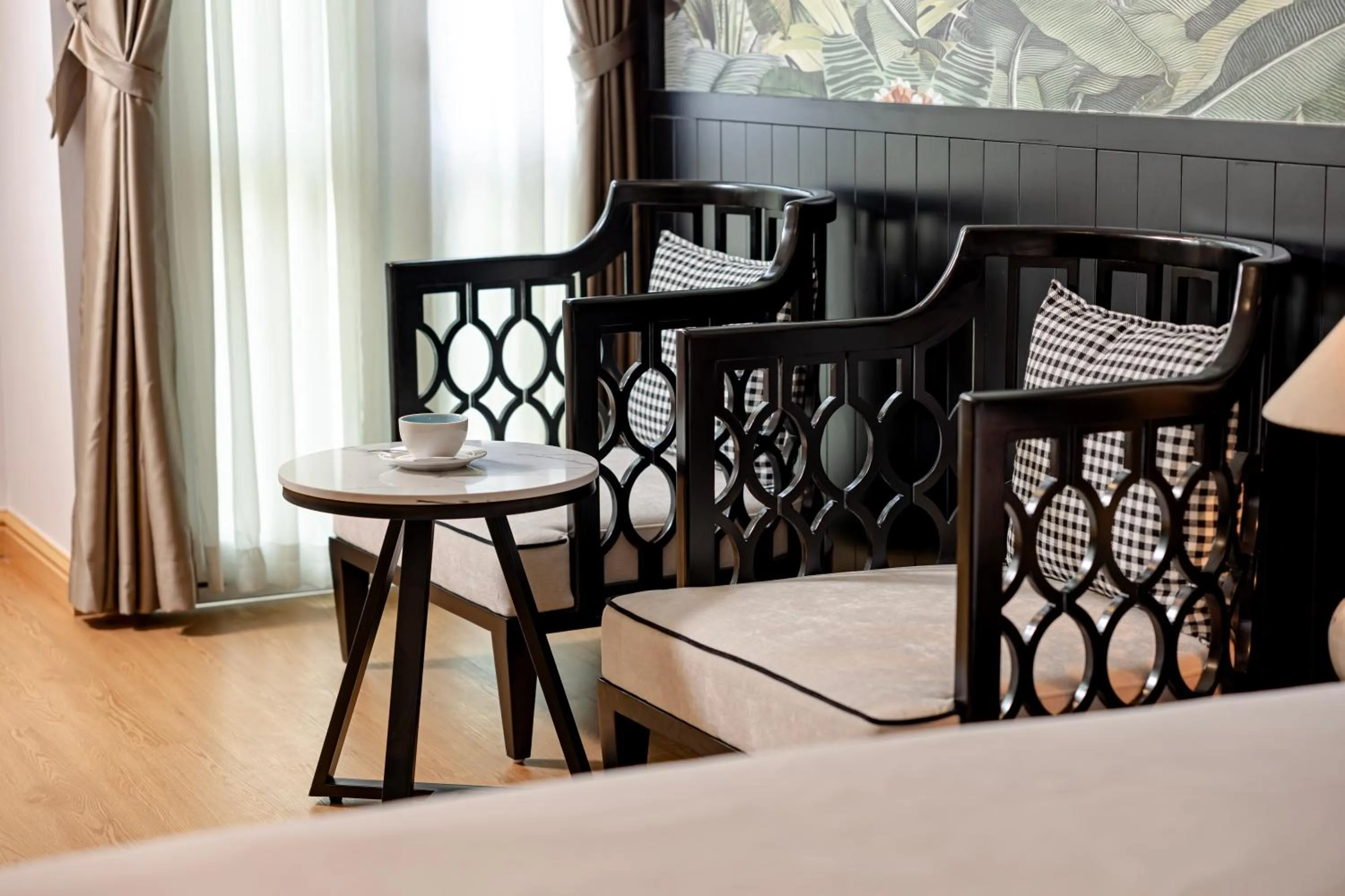 Living room, Bed in San Premium Hotel