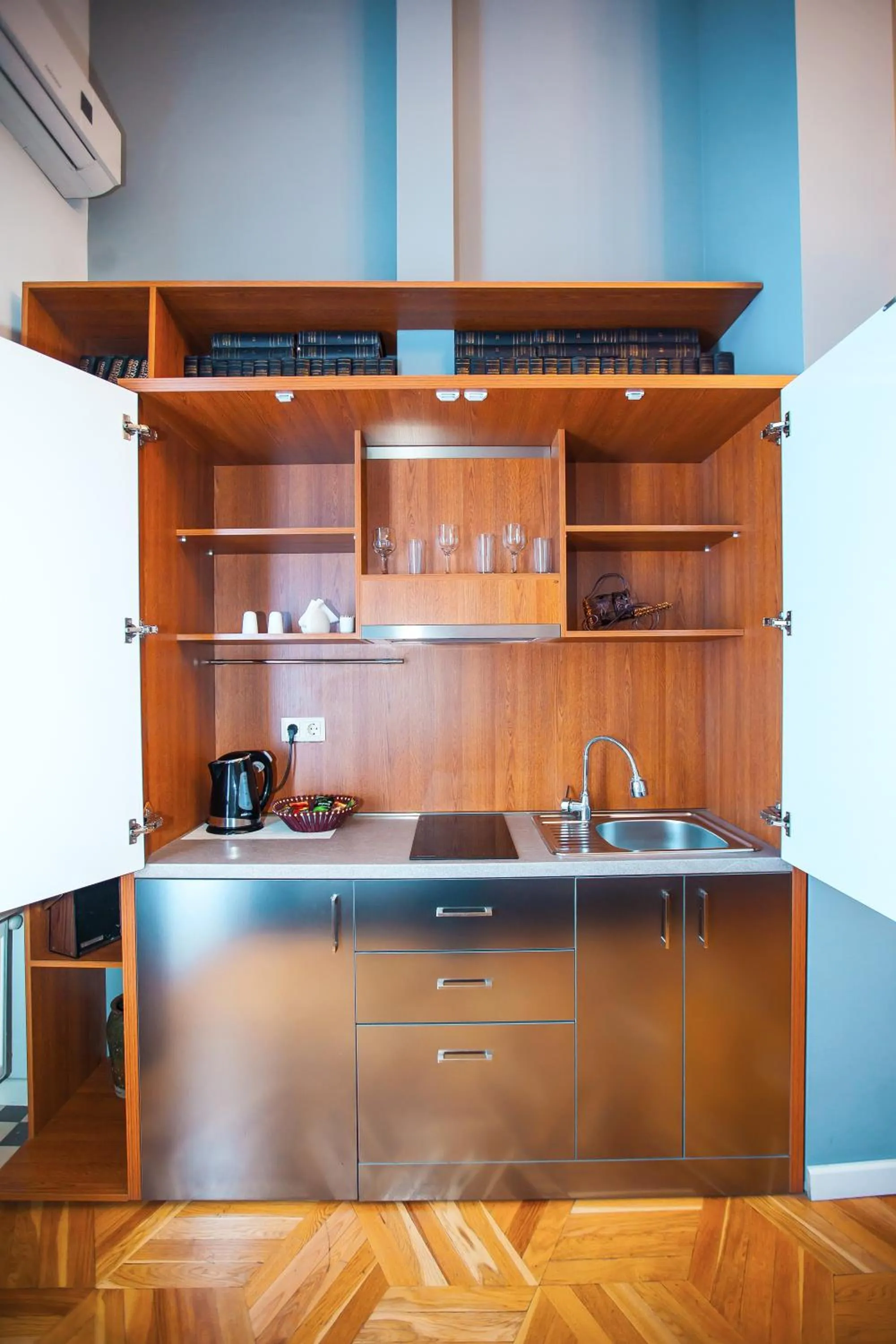 Kitchen or kitchenette in Rustaveli Hotel