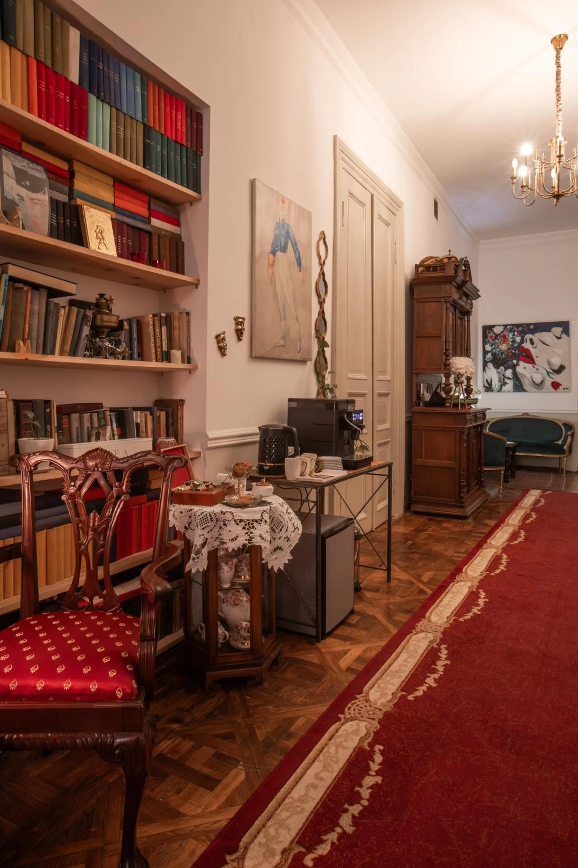 Coffee/tea facilities, Bed in Rustaveli Hotel