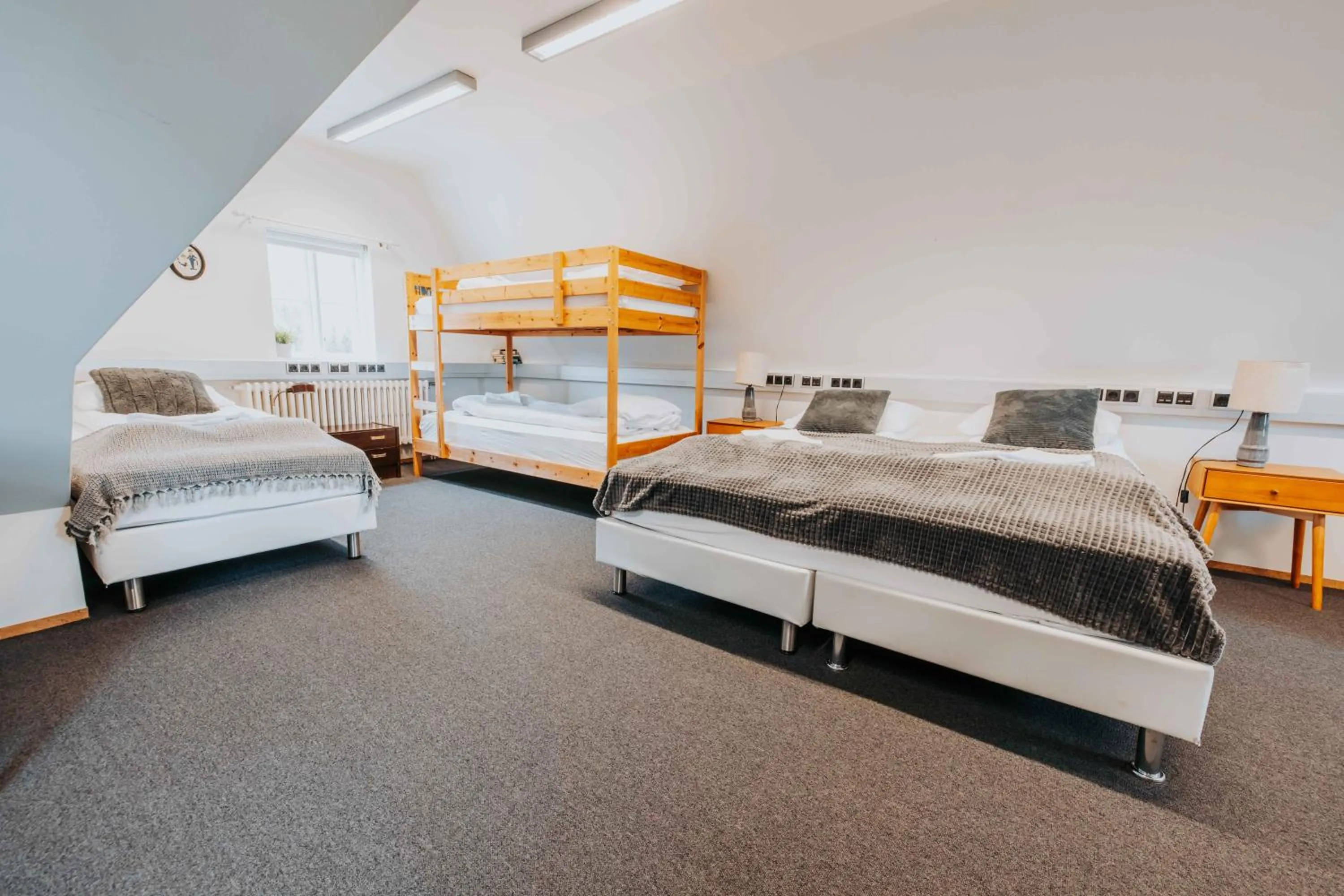 Bed in Héradsskólinn Historic Guesthouse