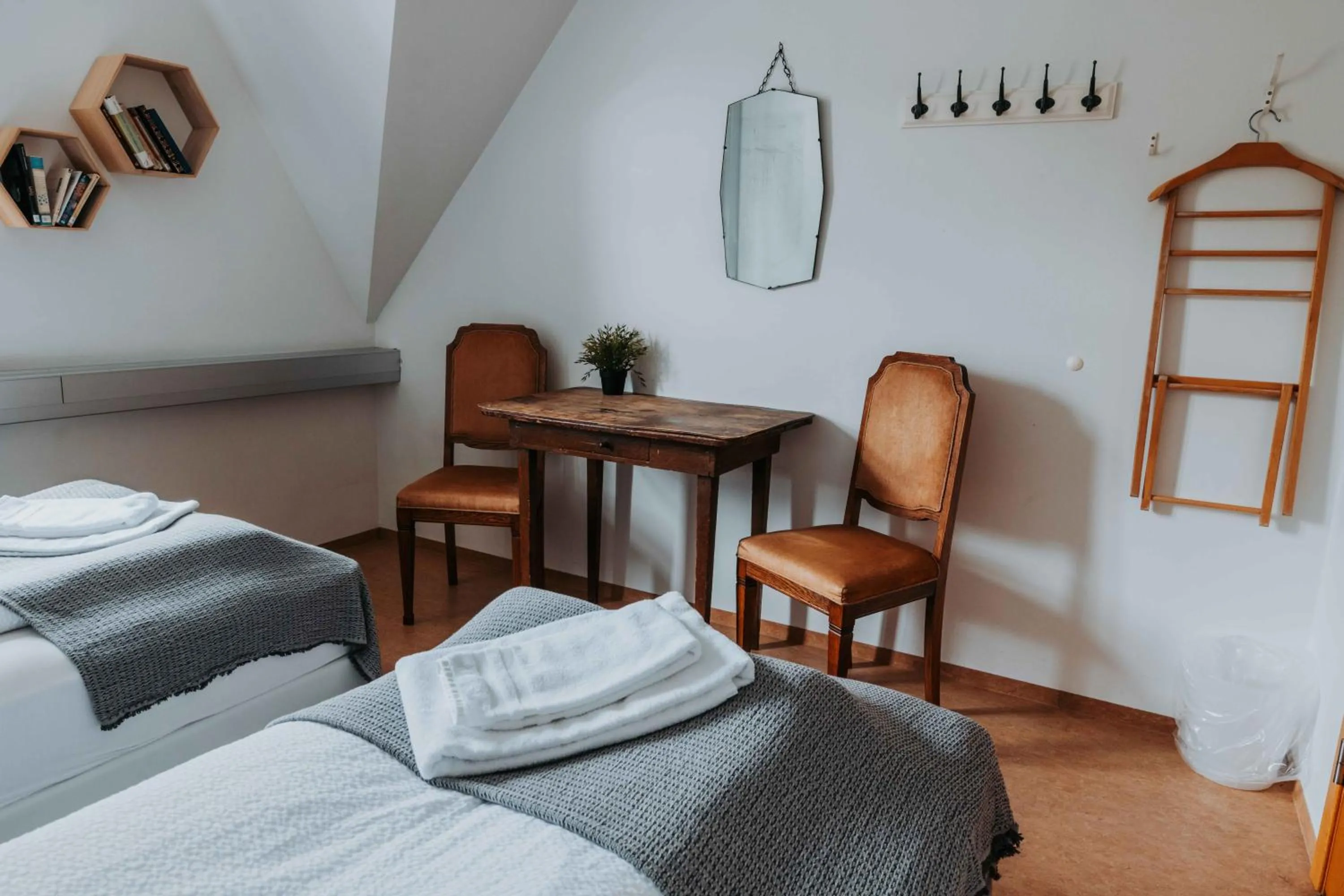 Bed in Héradsskólinn Historic Guesthouse
