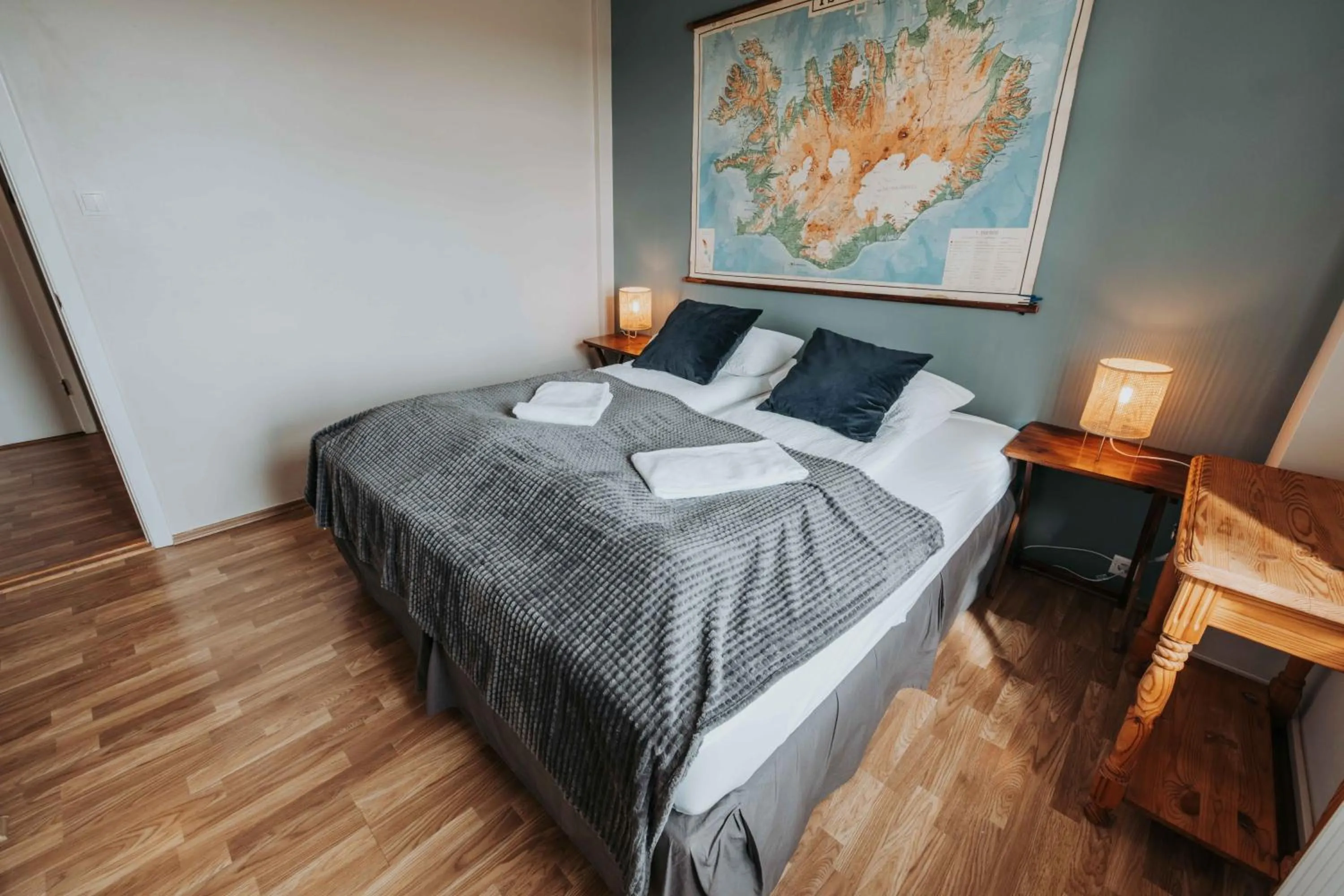 Bed in Héradsskólinn Historic Guesthouse