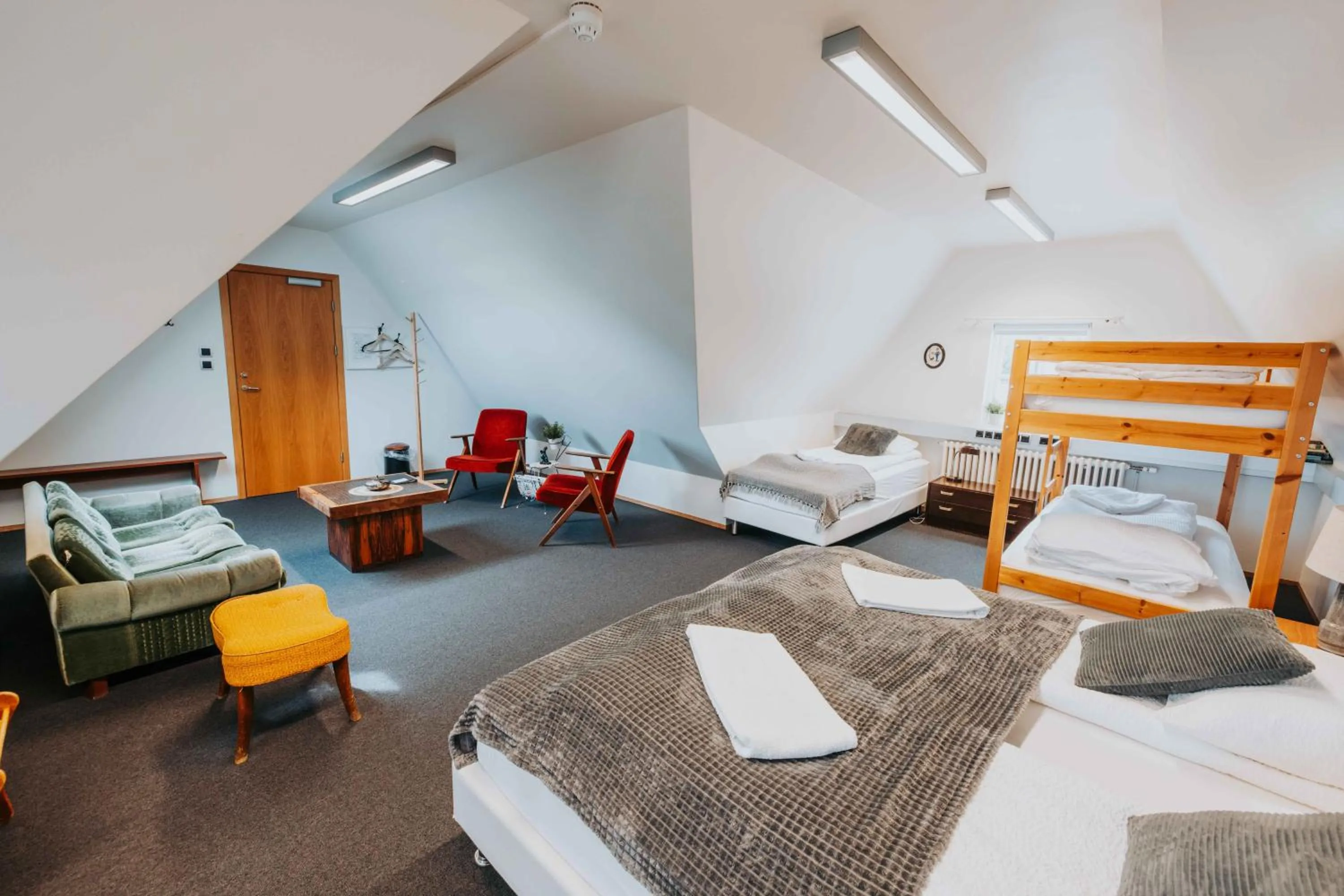 Bed in Héradsskólinn Historic Guesthouse