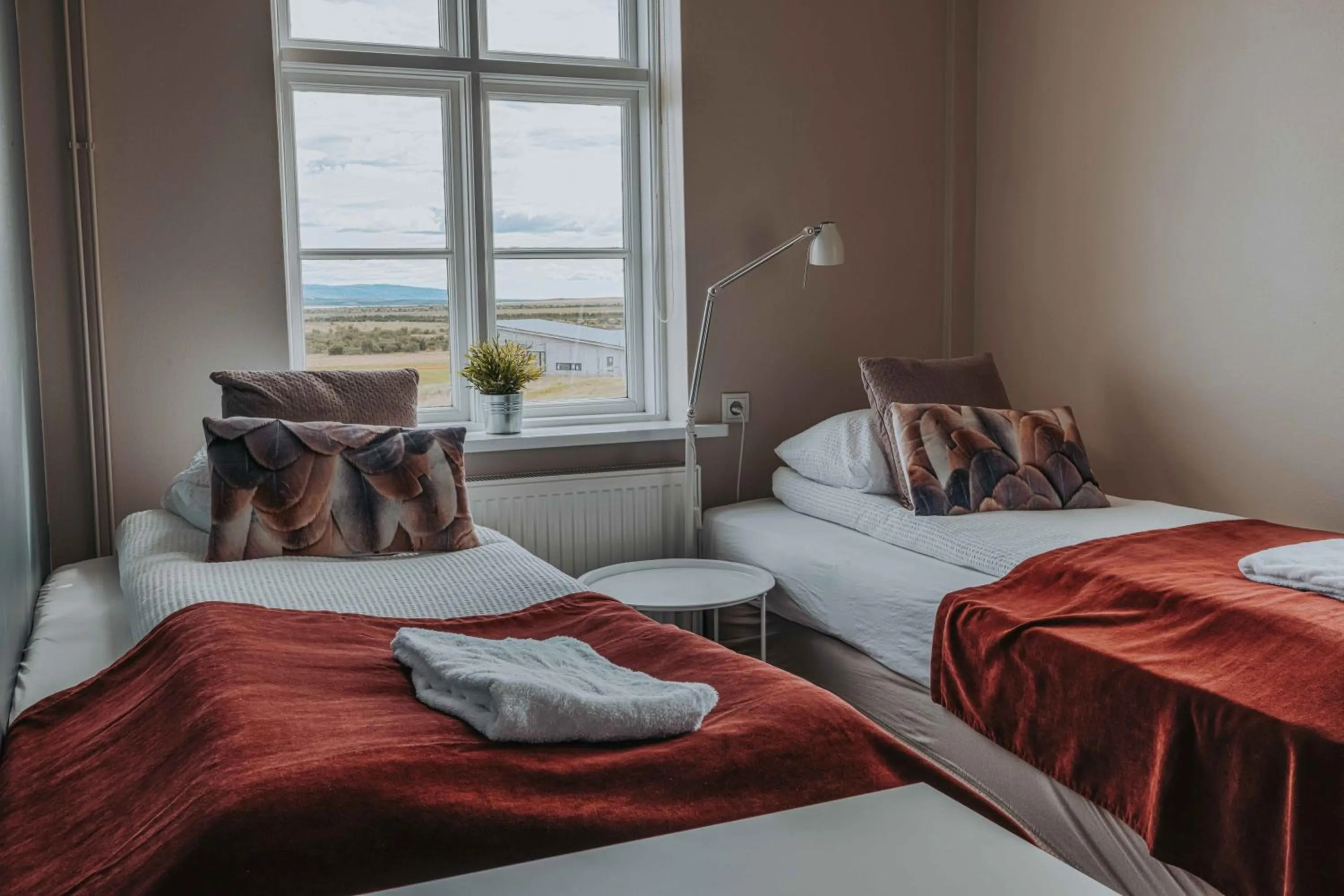 Bed in Héradsskólinn Historic Guesthouse