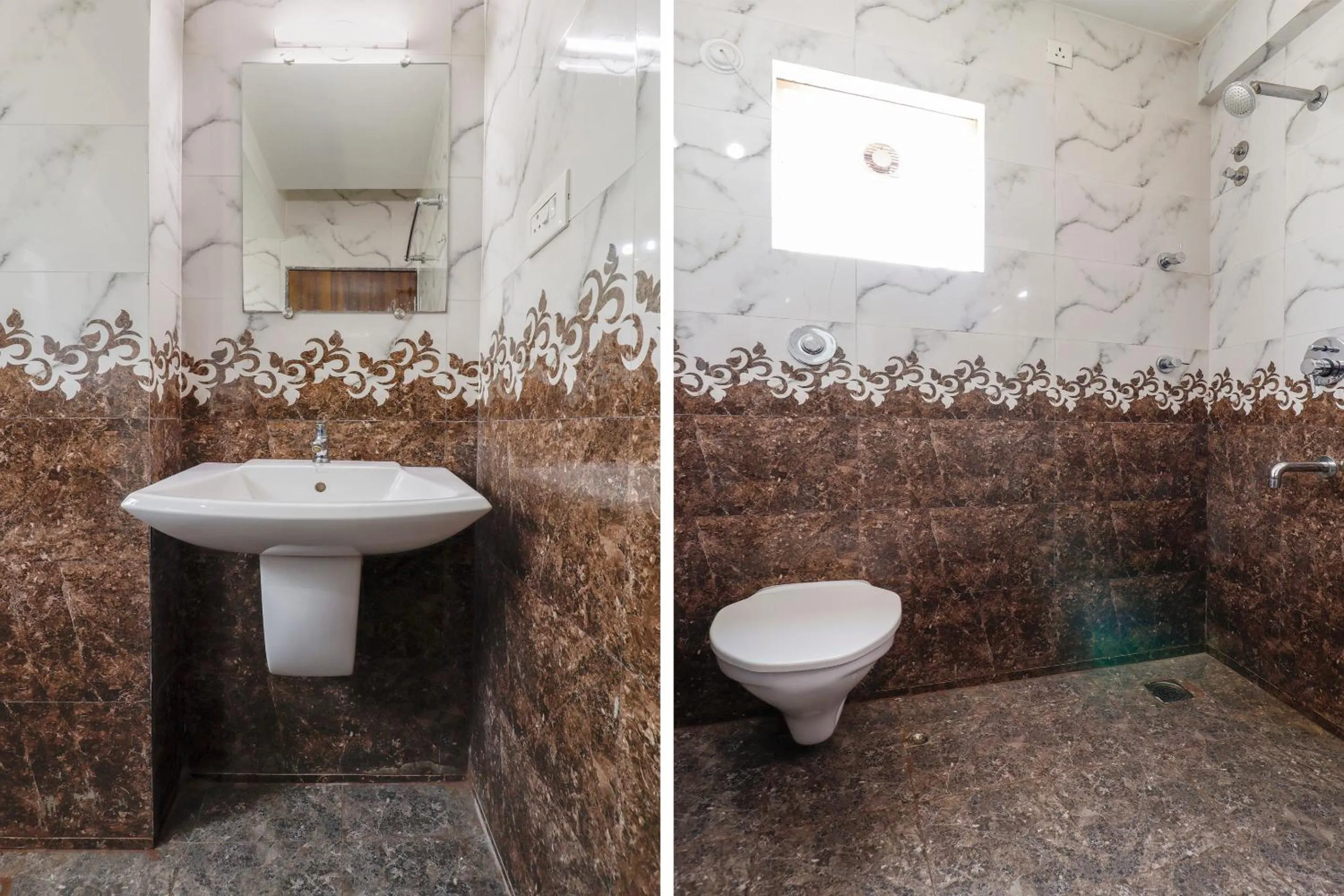 Bathroom in Capital O Sai Arya Residency