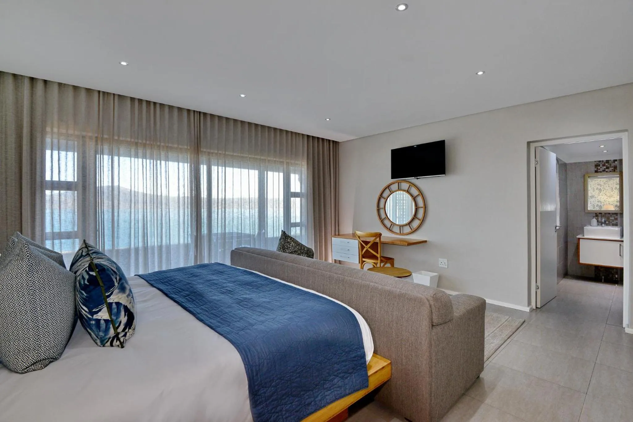 Bed in The Shark Bay Boutique Hotel & Spa