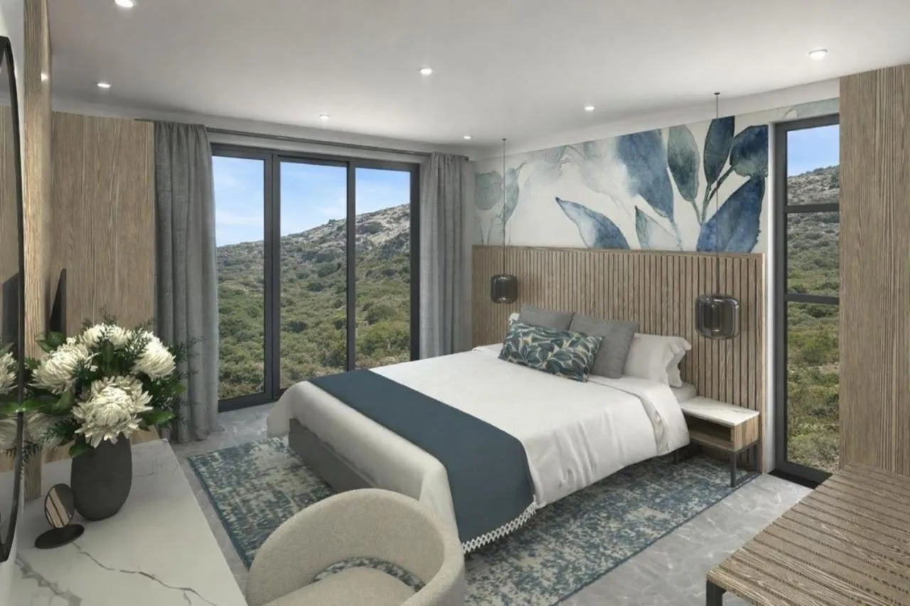 Bed in The Shark Bay Boutique Hotel & Spa