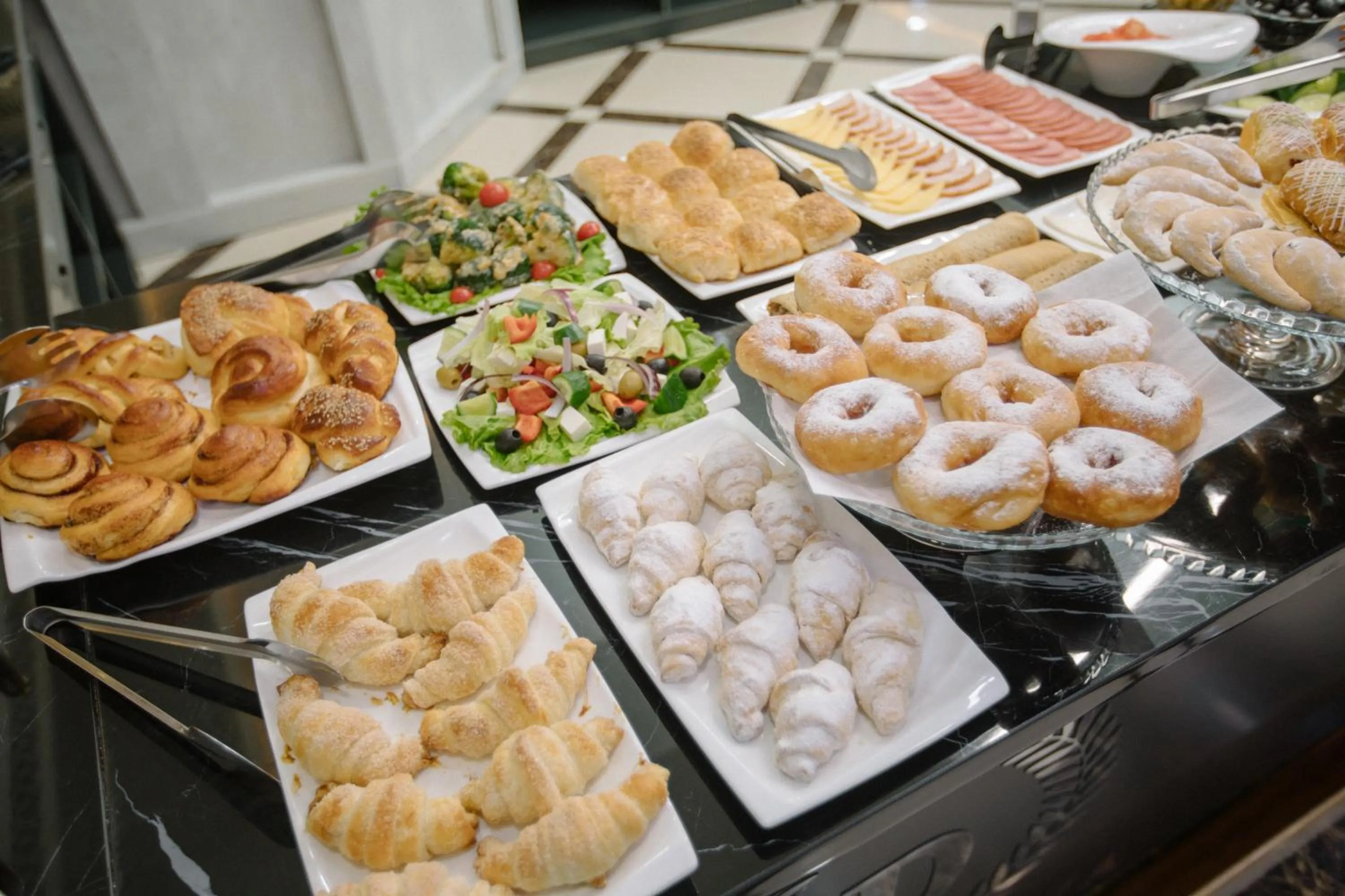 Buffet breakfast in Dendi Plaza Hotel