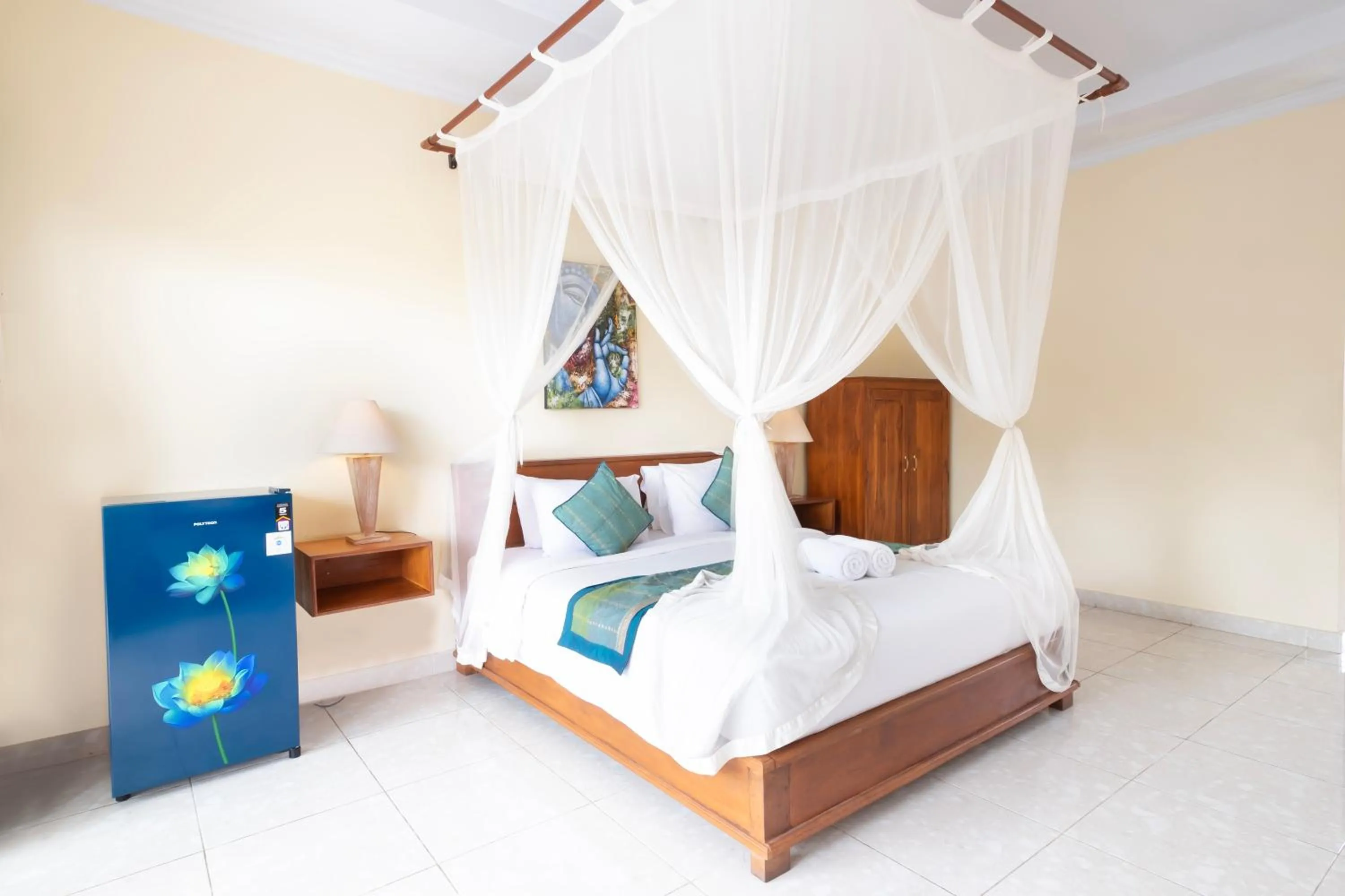 Bed in Tantra House Ubud