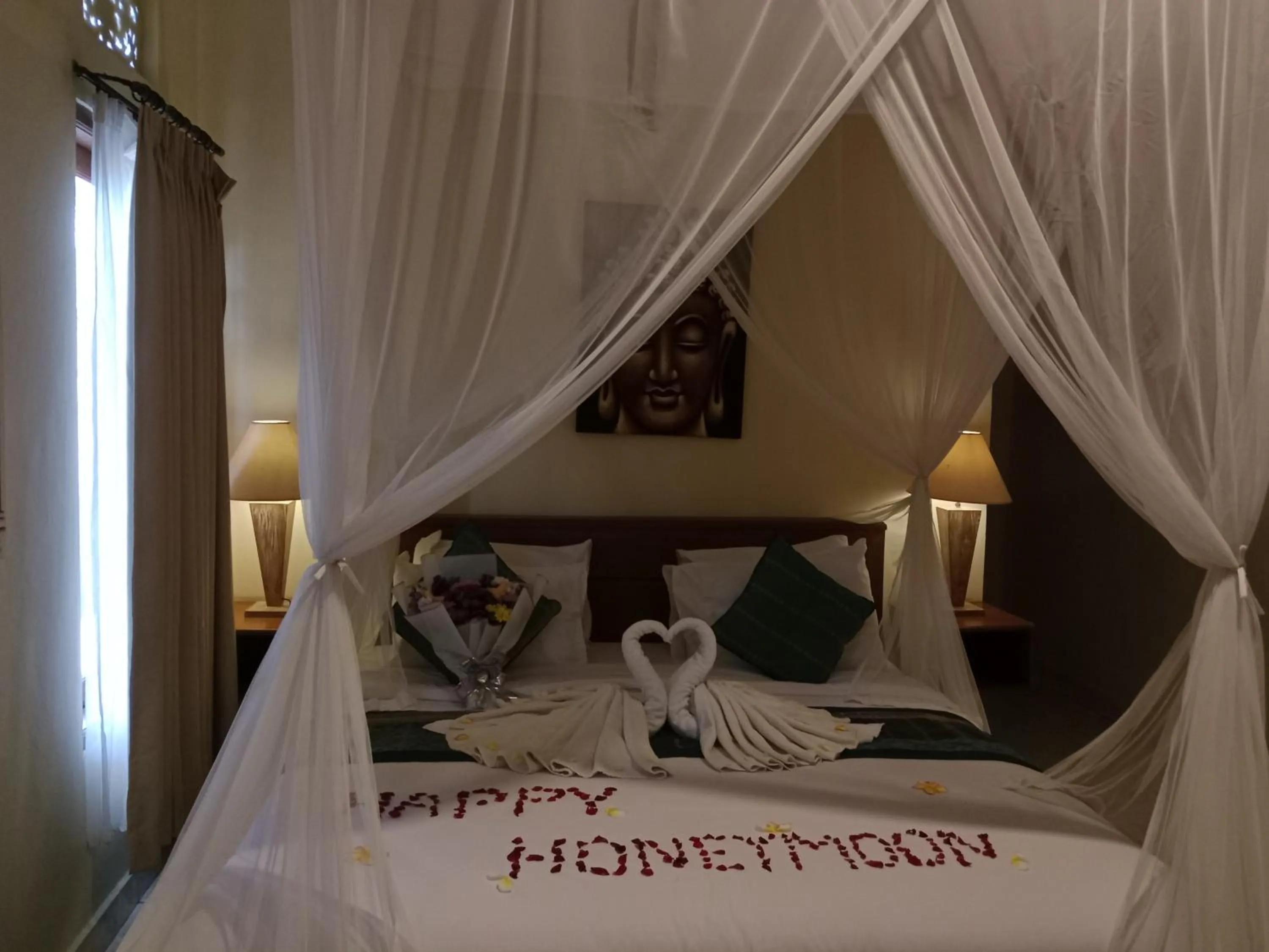 Bed in Tantra House Ubud