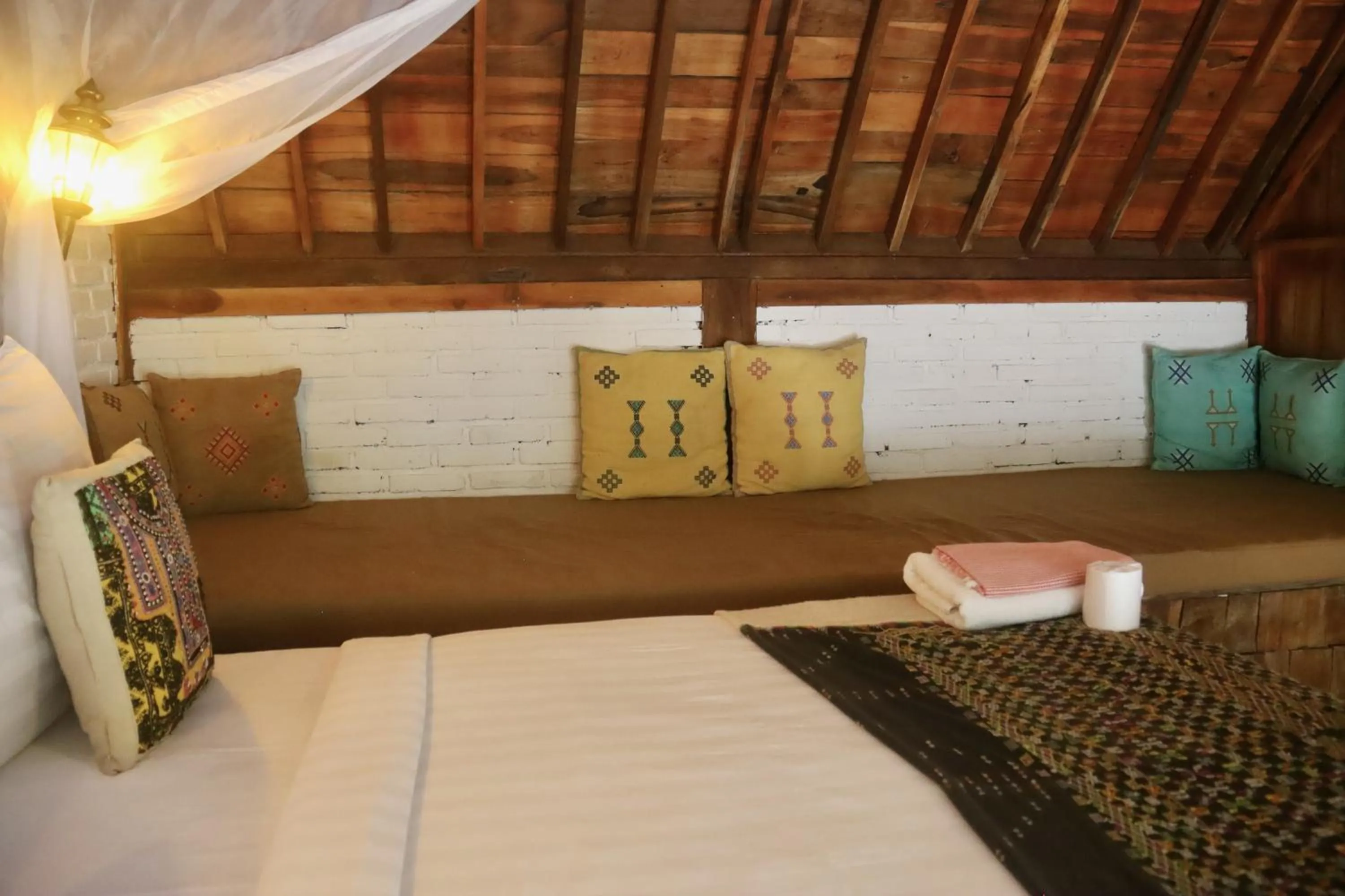 Bed in Ubuntu Bali Eco Yoga Retreat - CANGGU