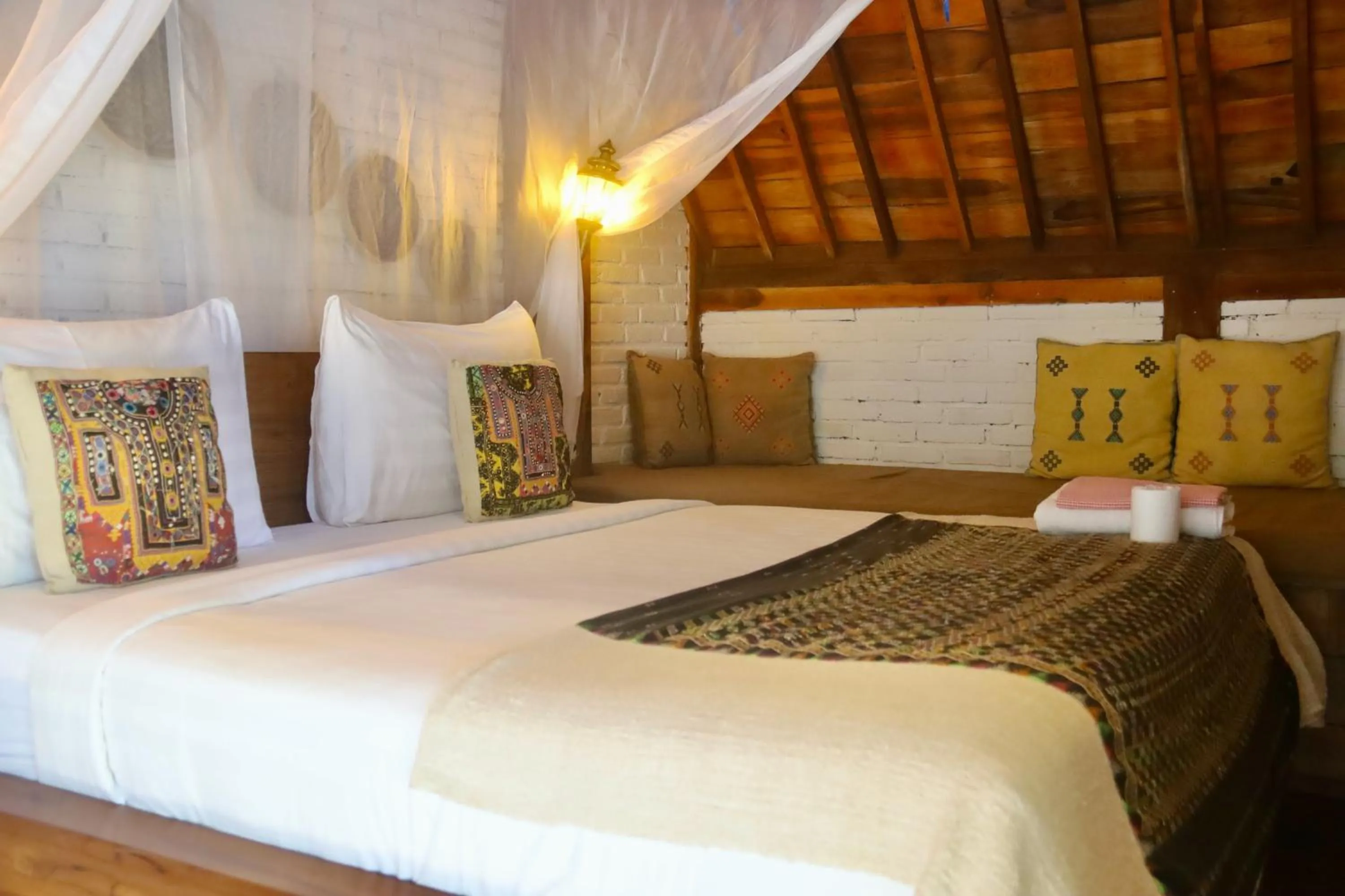 Bed in Ubuntu Bali Eco Yoga Retreat - CANGGU