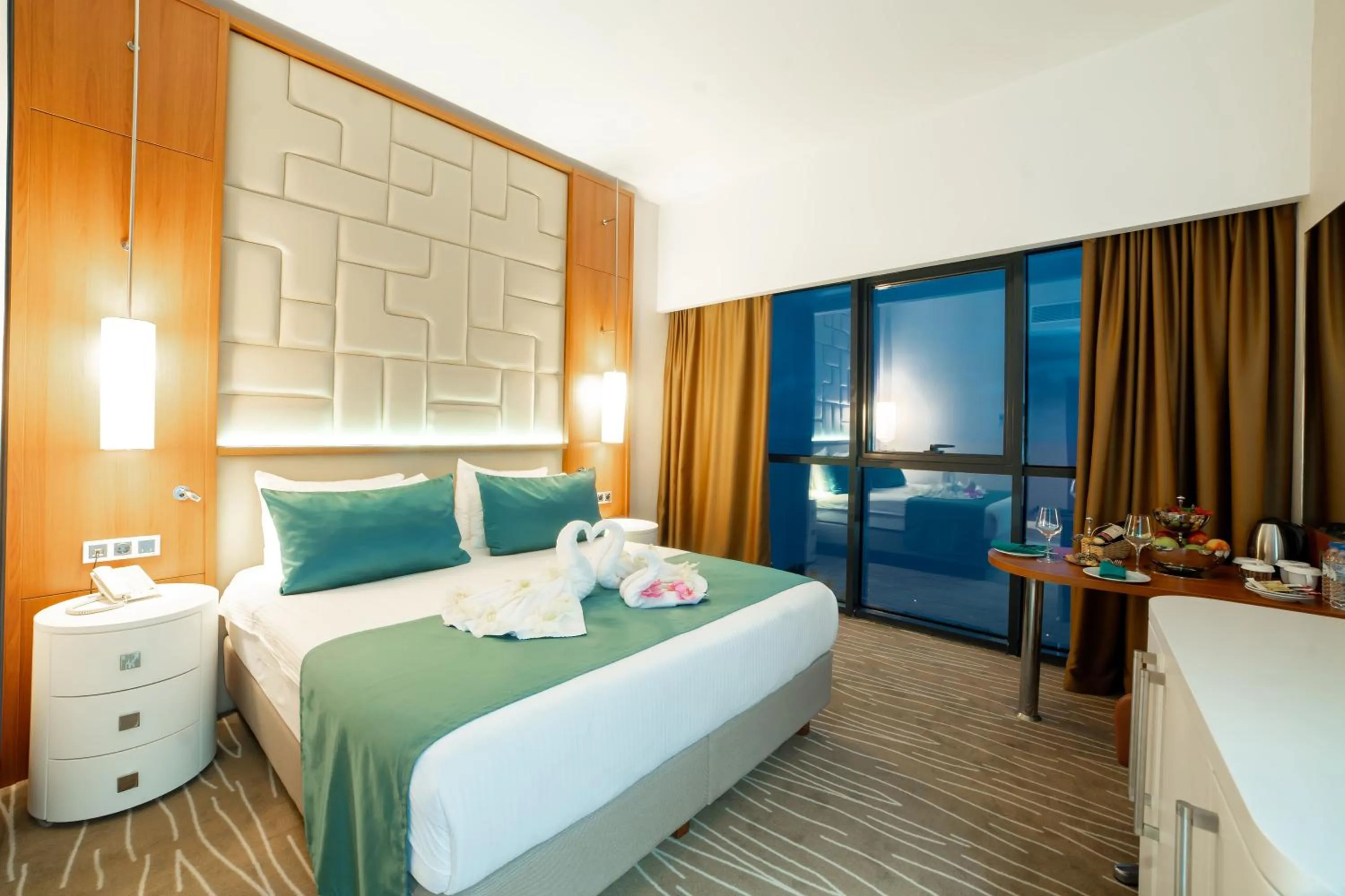 Bed in Grand Bellagio Batumi Convention & Casino Hotel