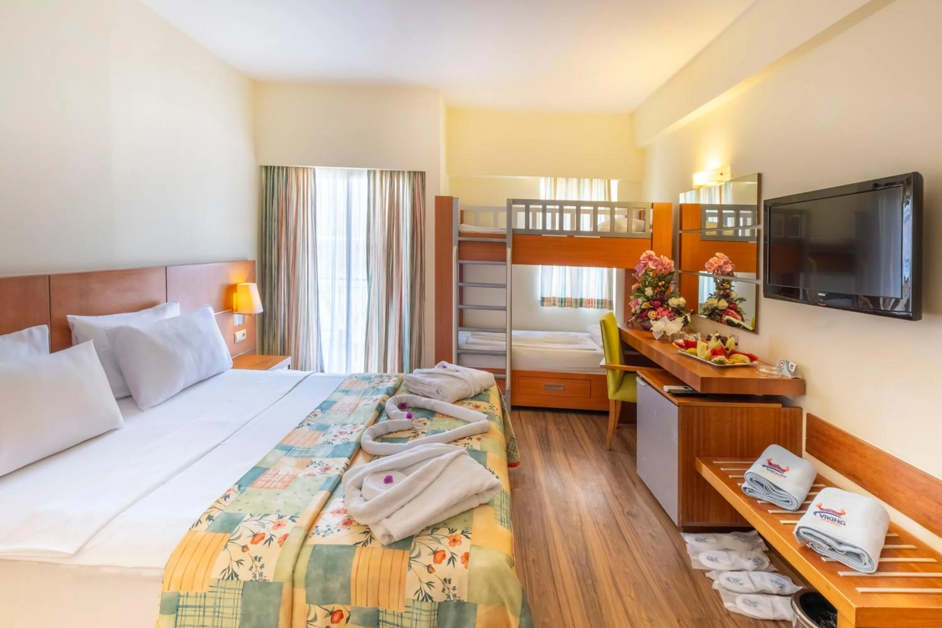 Bed in Viking Park Hotel