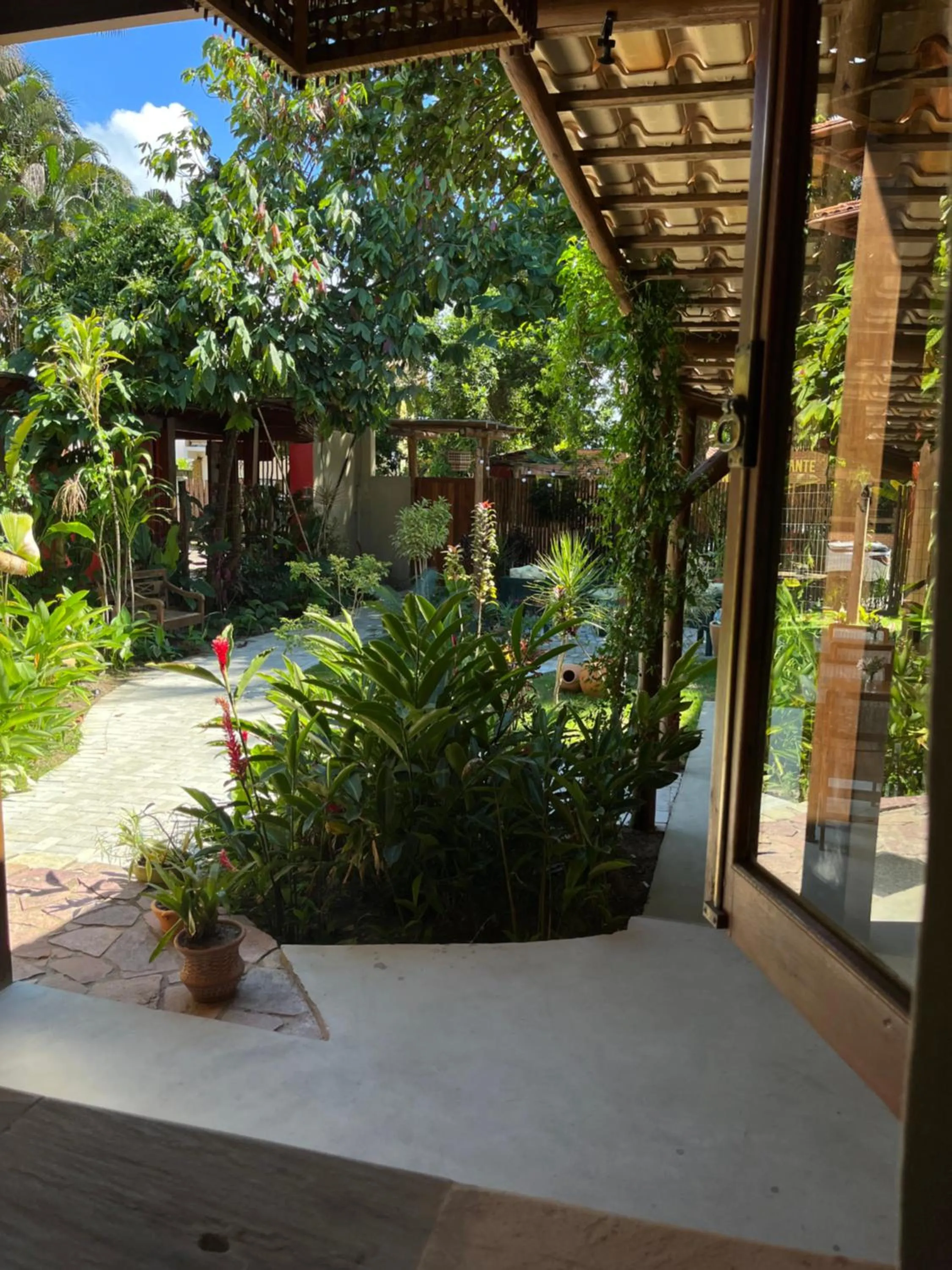 Garden view in Pousada Vilarejo