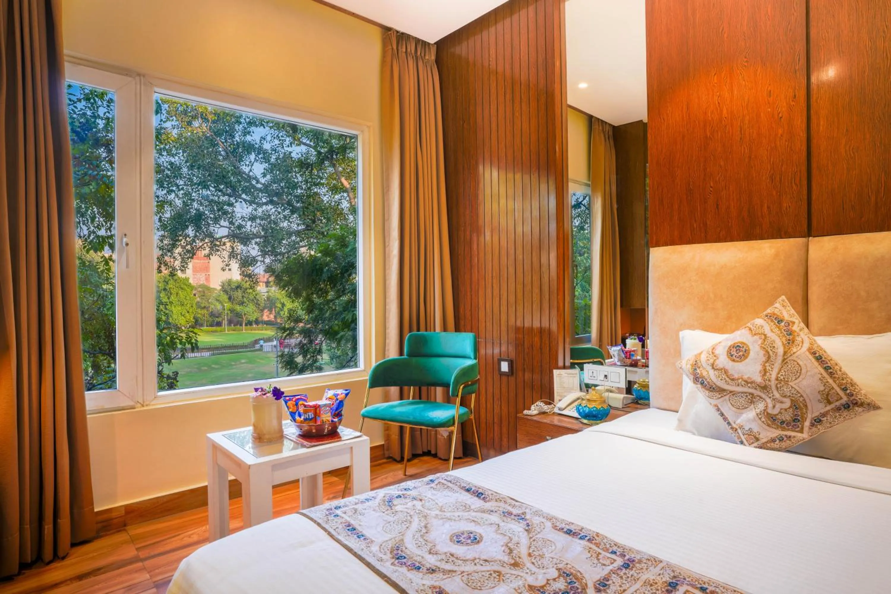 Patio, Bed in Stamps Golden Lagoon by Eight Continents - Opposite to Golden Temple