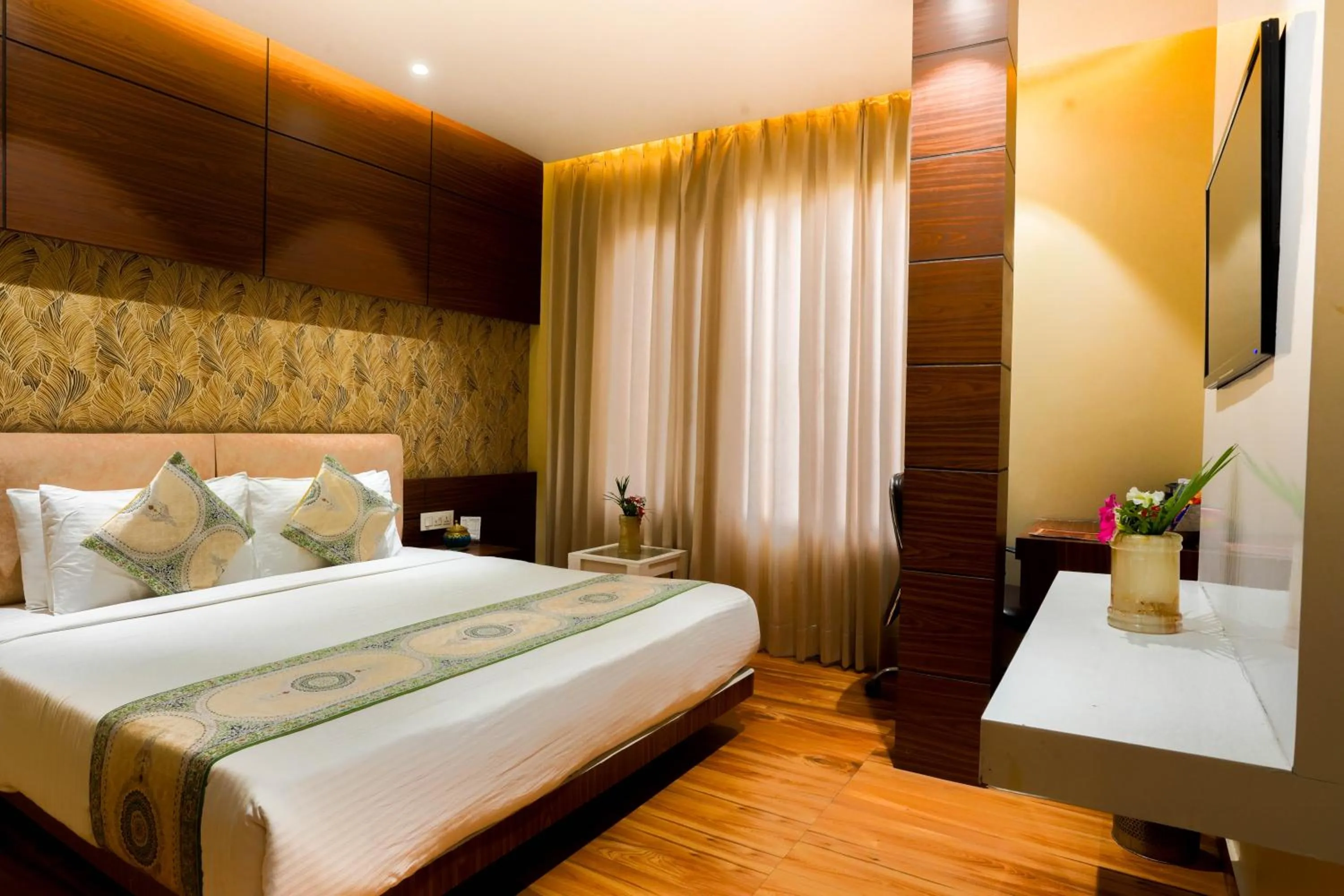 Bed in Stamps Golden Lagoon by Eight Continents - Opposite to Golden Temple