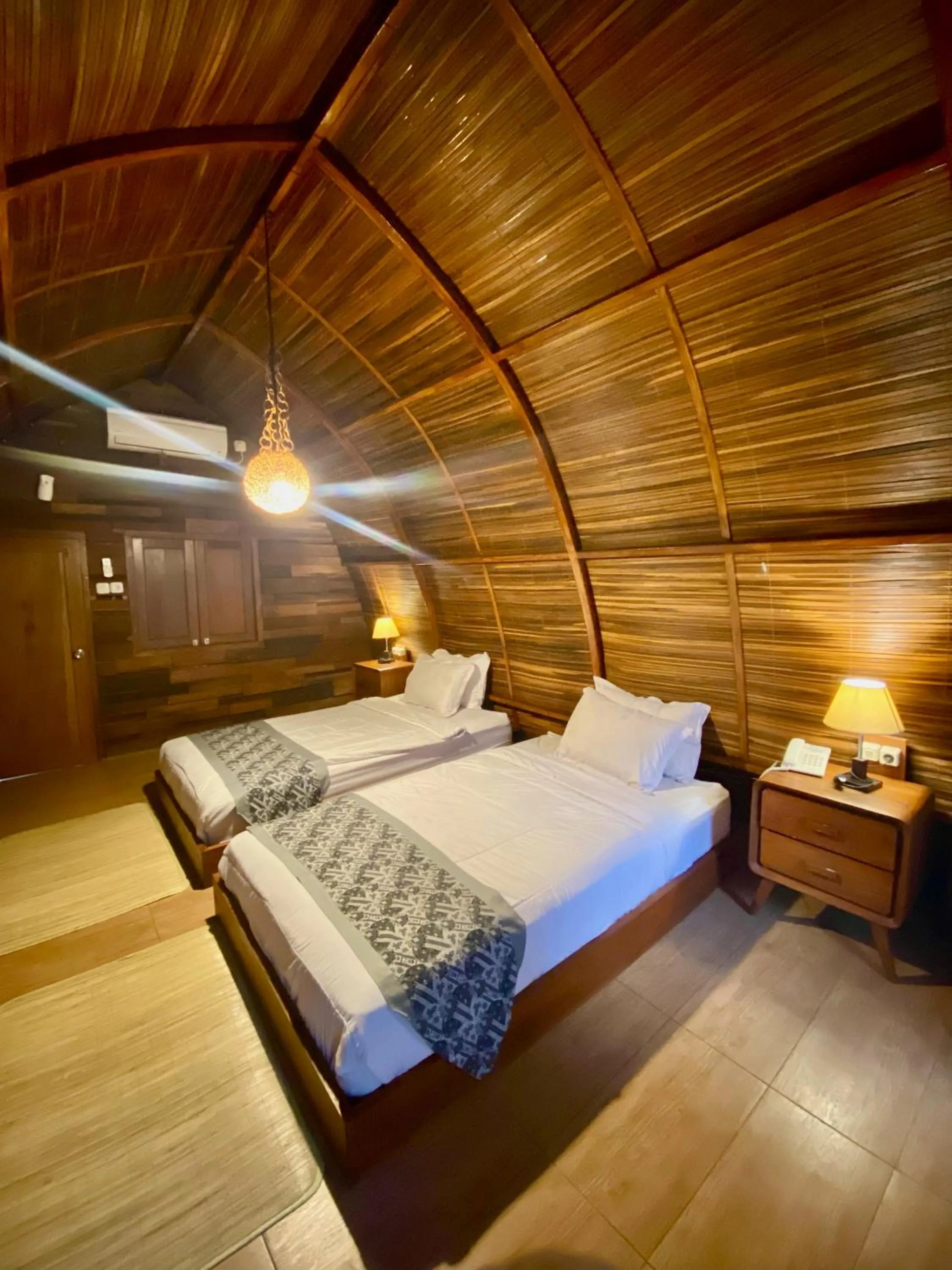 Bed in Khanaya Hotel Borobudur