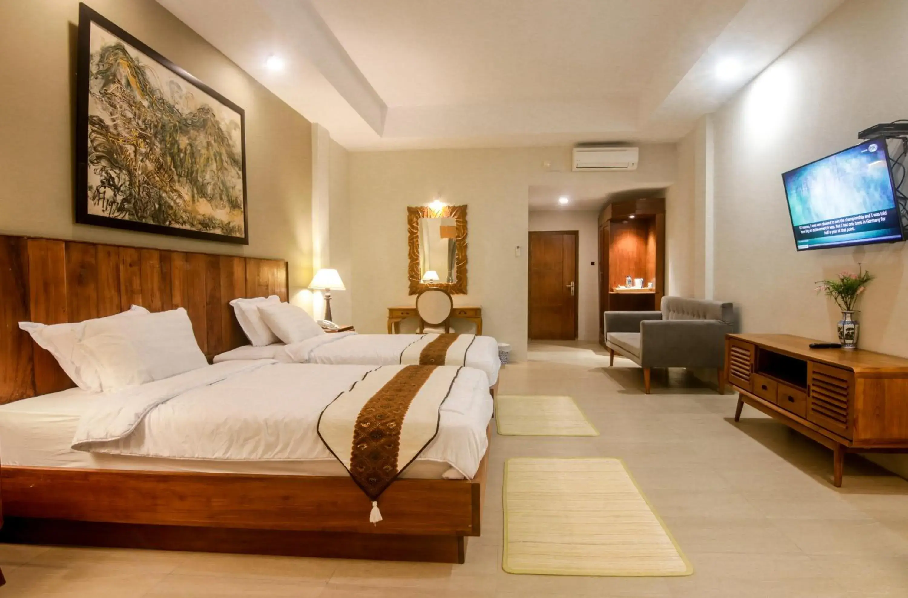 Deluxe Twin Room in Khanaya Hotel Borobudur Deluxe Twin Room in Khanaya Hotel Borobudur