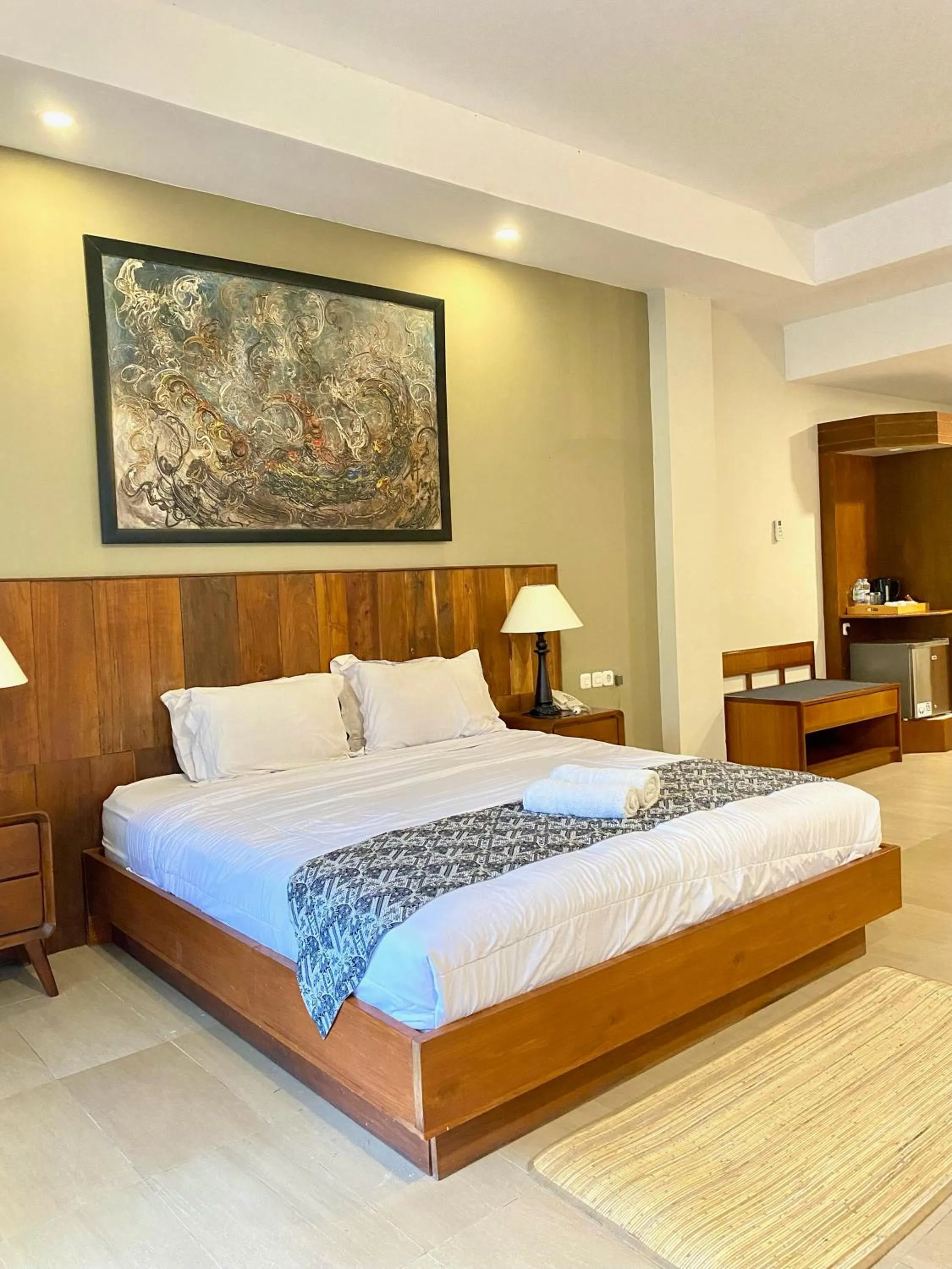 Bed in Khanaya Hotel Borobudur