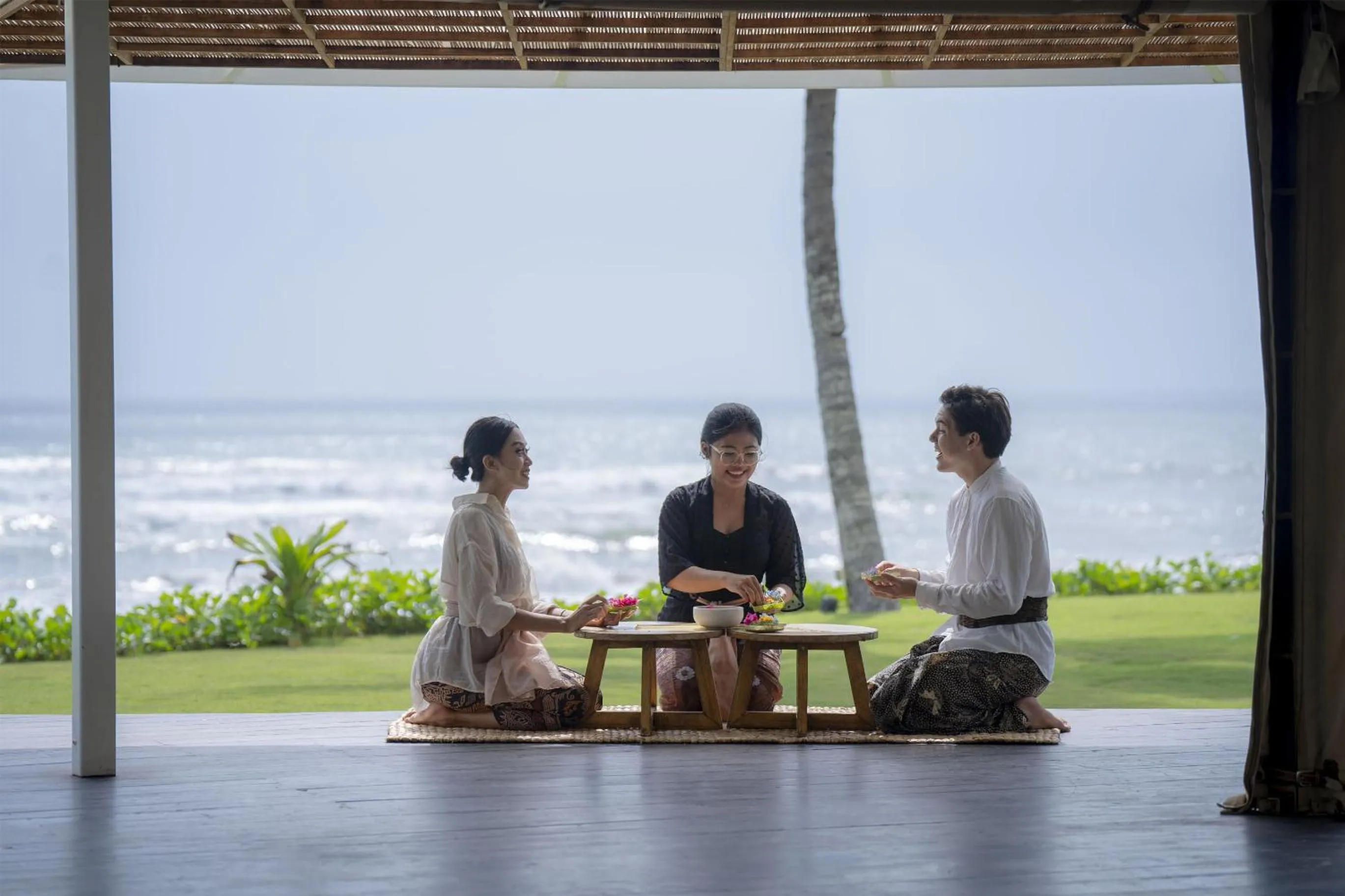 People in Bali Beach Glamping