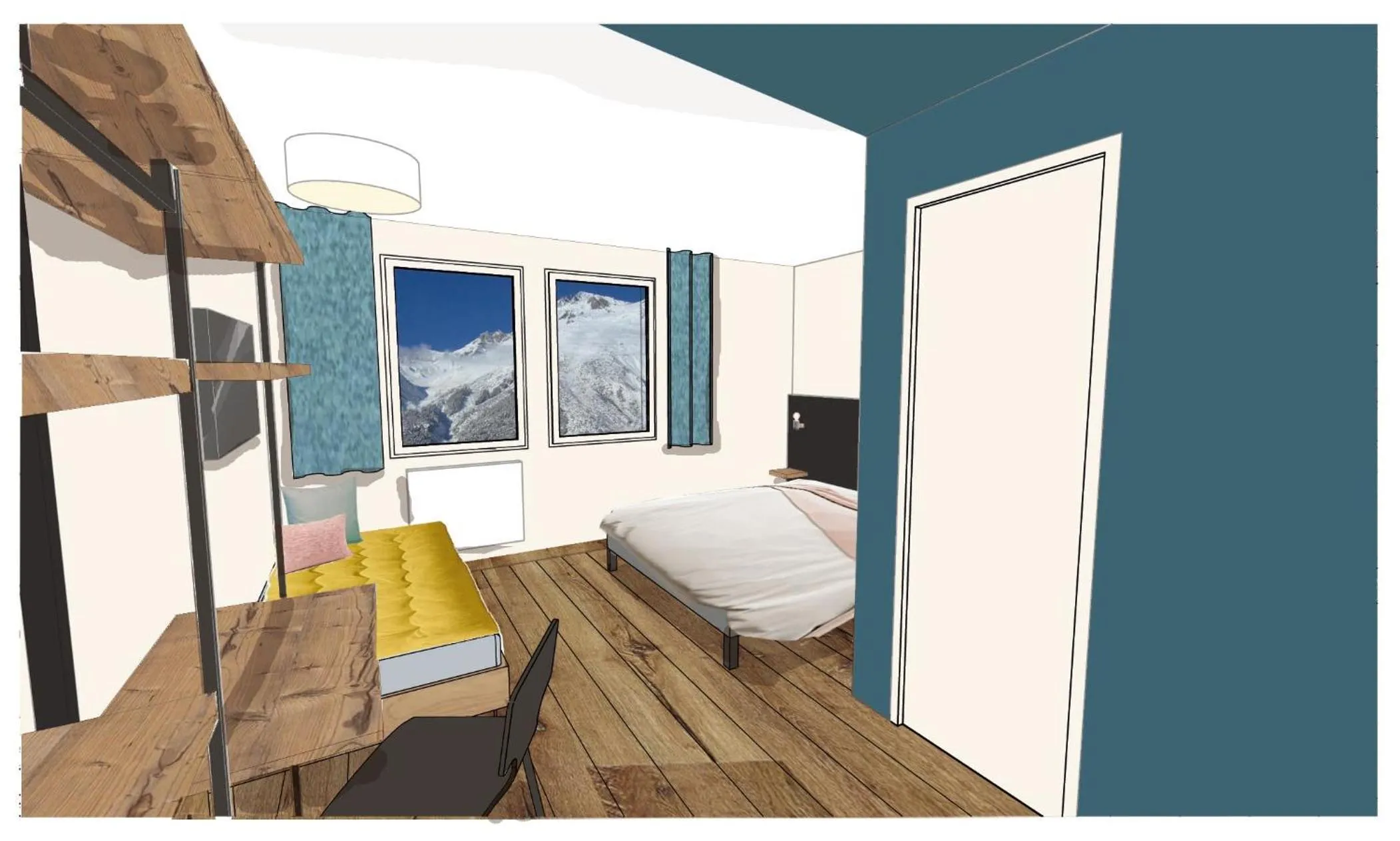 Bed in L'Outa Hotel Restaurant