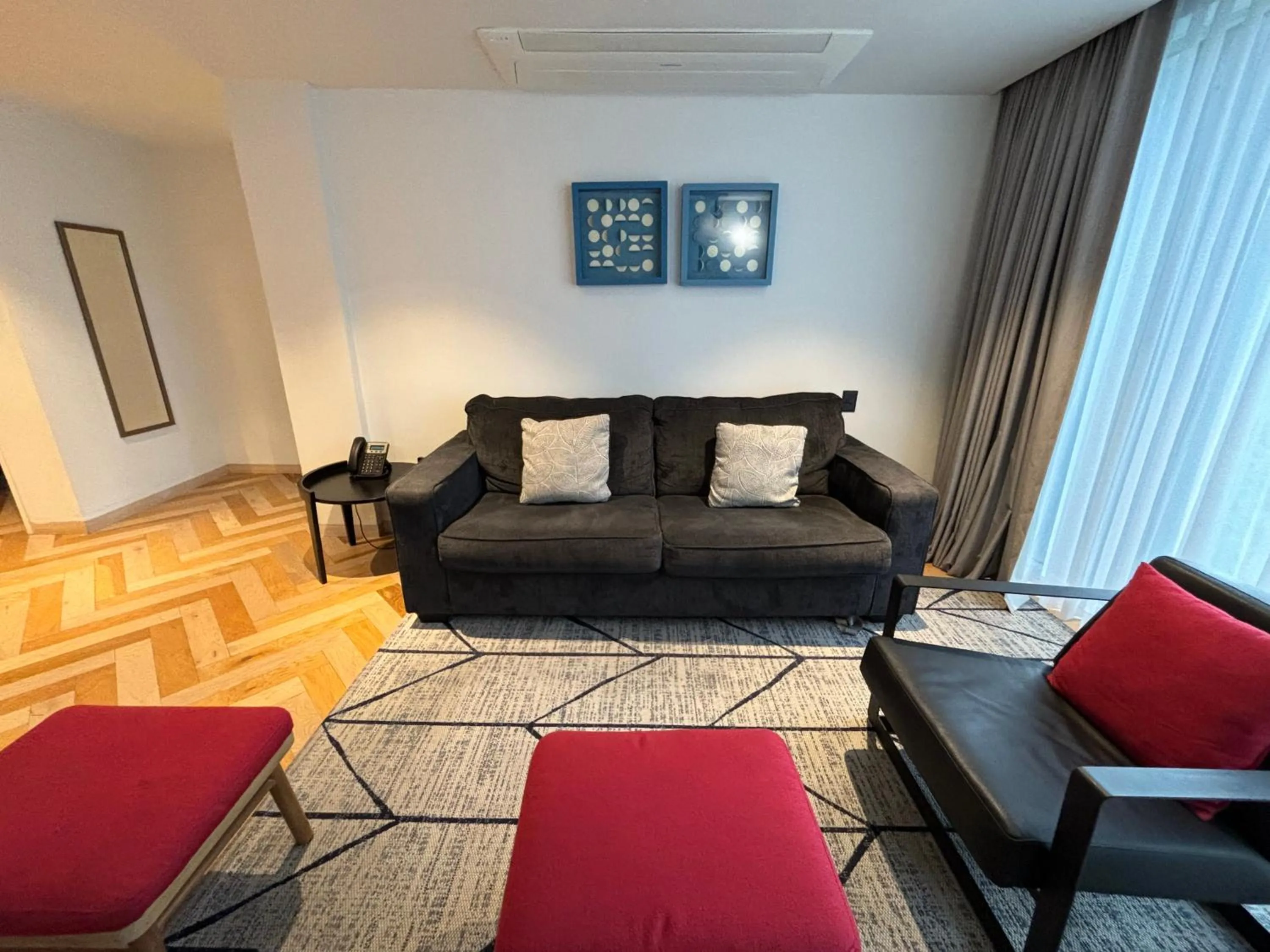 Seating area in Park Life Masaryk