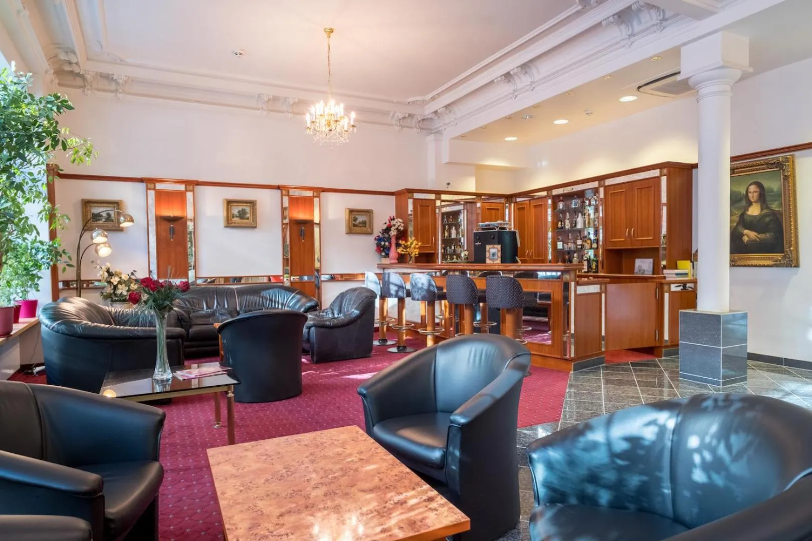 Lobby or reception in Hotel Bayernland