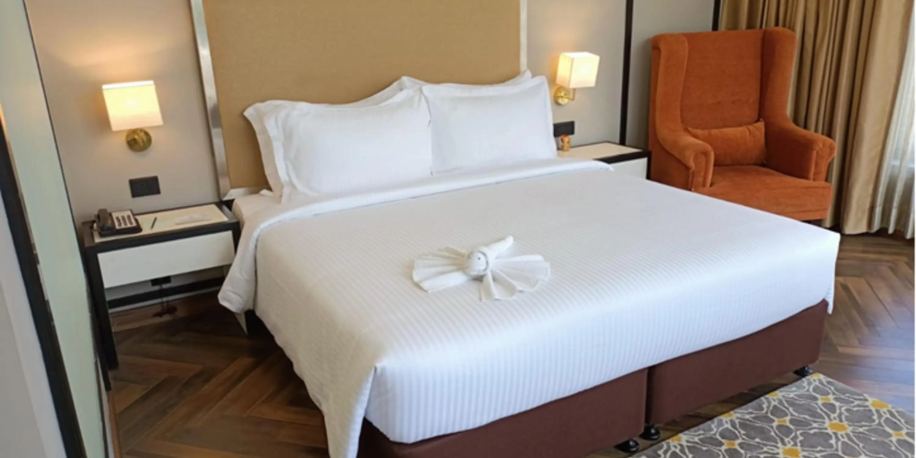 Bed in Hotel Polo Towers Agartala