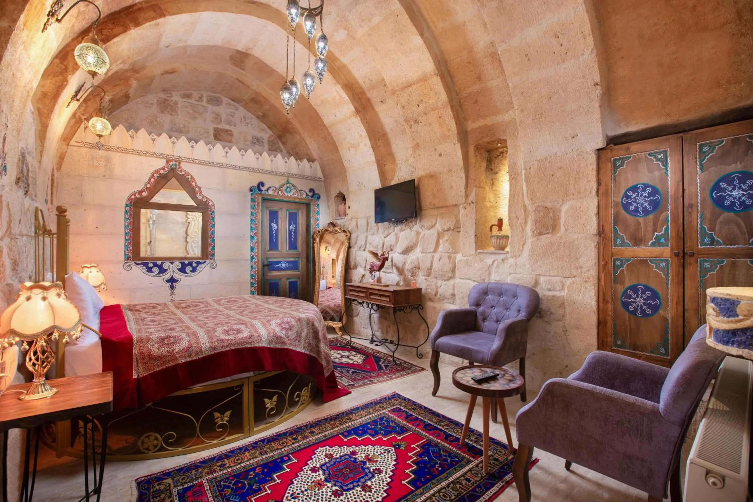 Bed in Carna Cave Hotel Cappadocia Only Adult