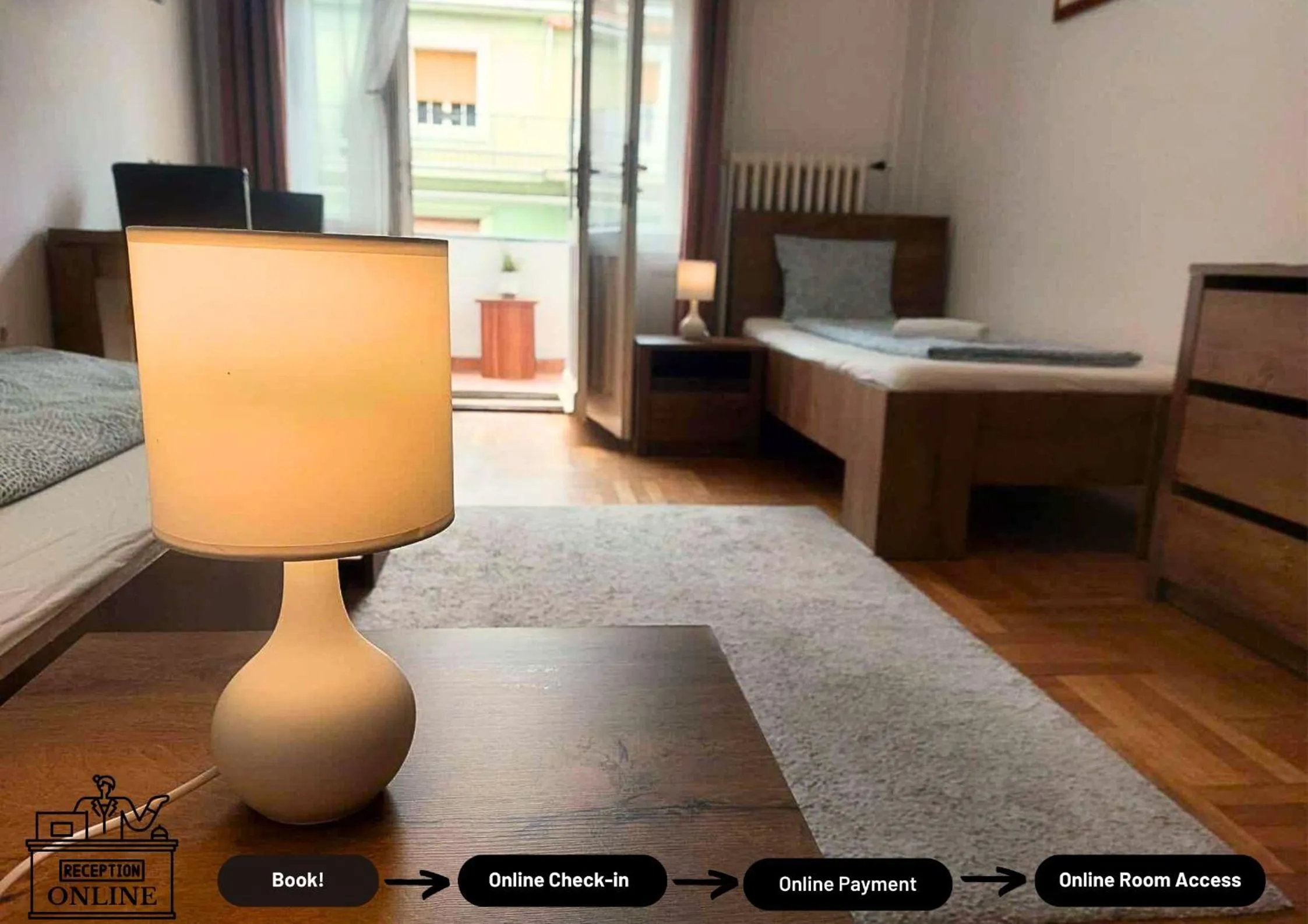 Bed in Black Sheep Budapest Smart Rooms