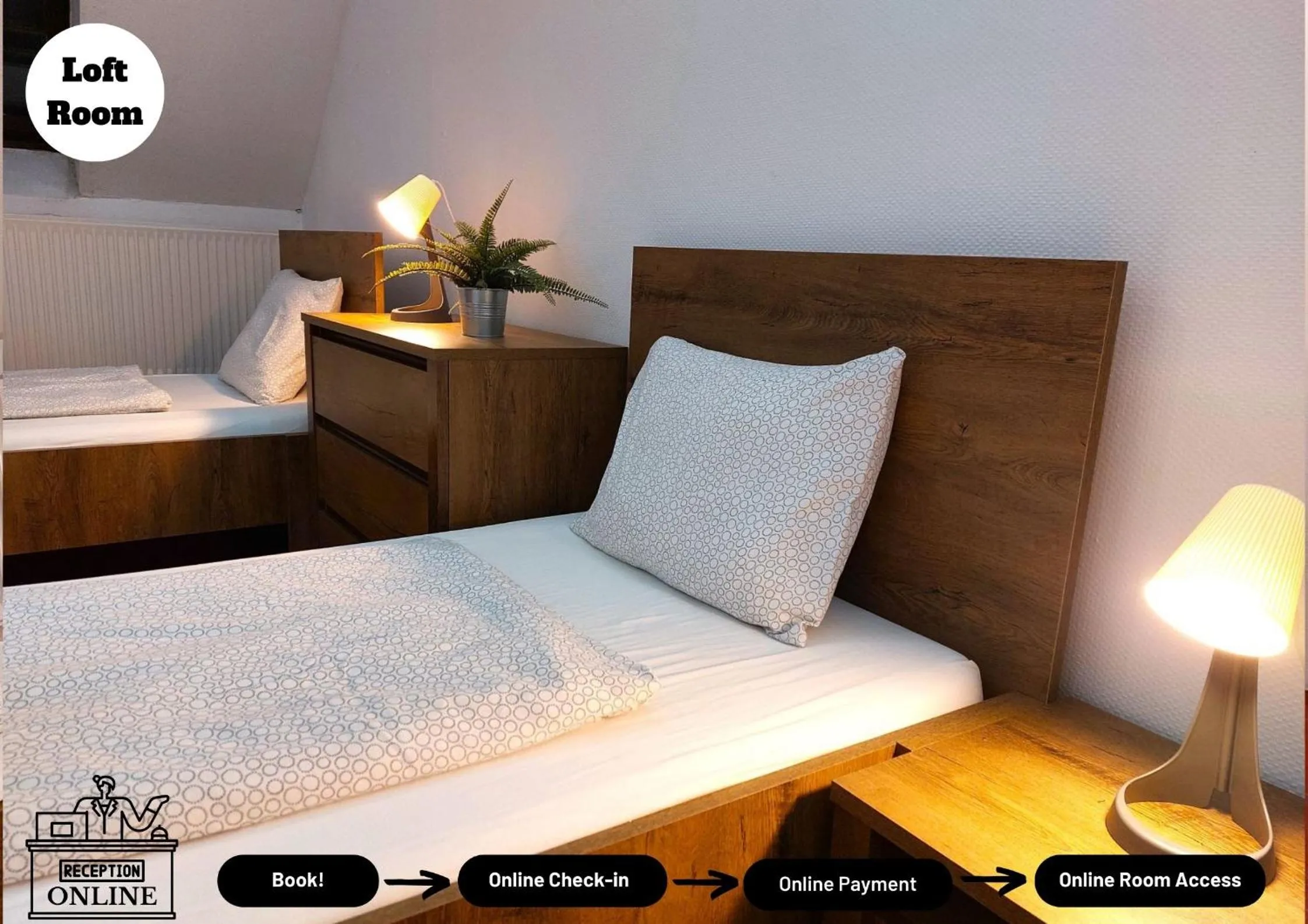 Bed in Black Sheep Budapest Smart Rooms