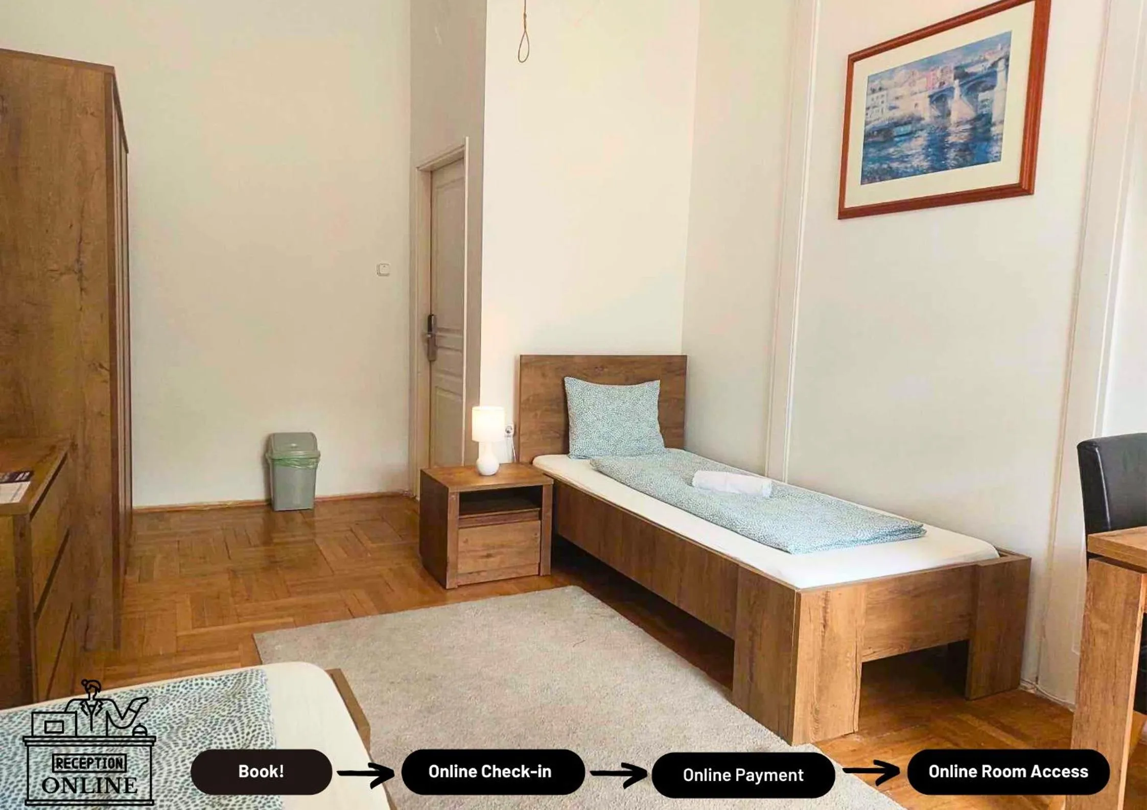 Bed in Black Sheep Budapest Smart Rooms