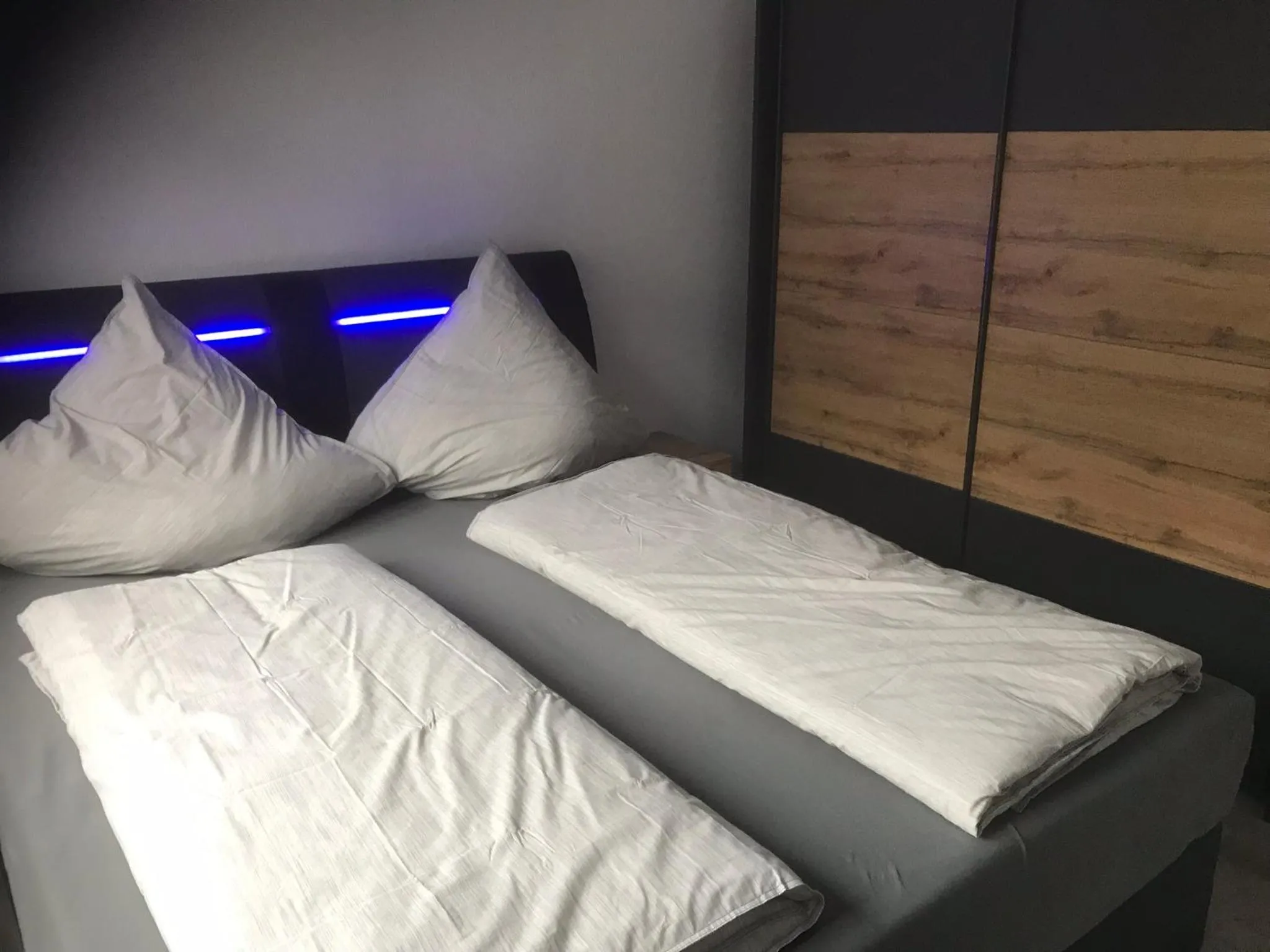 Bed in Ferienwohnung Wildes Wässerchen