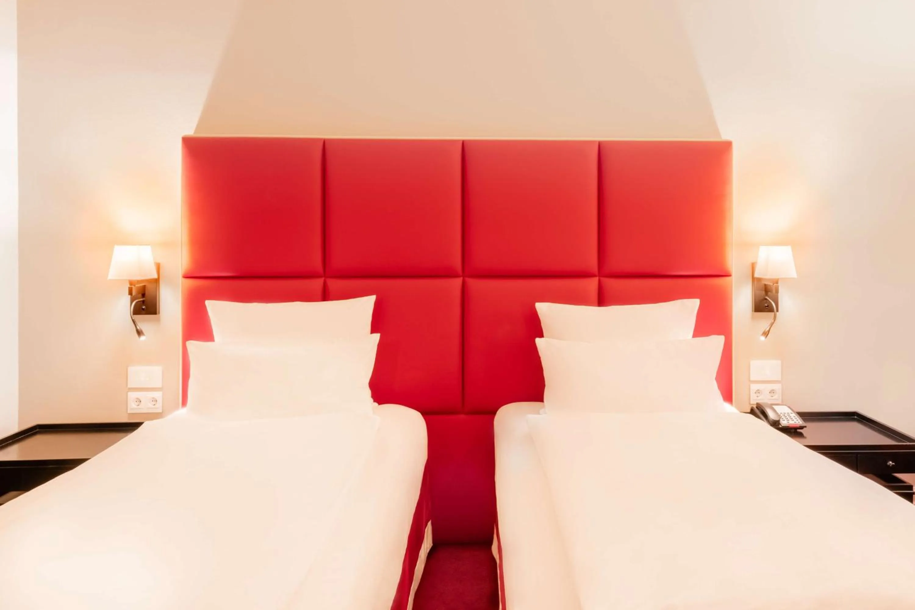 Bed in Hilton Frankfurt Gravenbruch