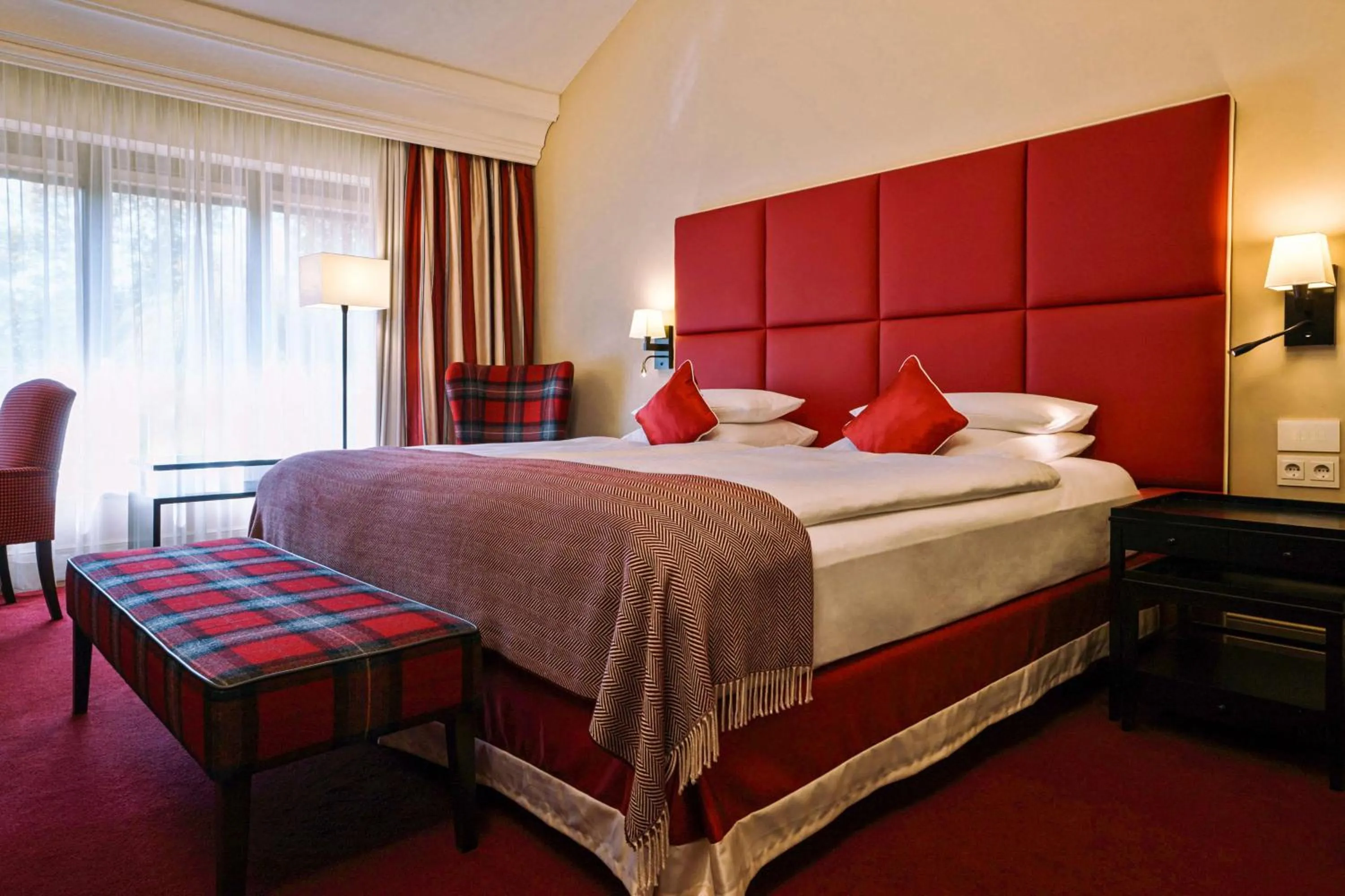 Bed in Hilton Frankfurt Gravenbruch