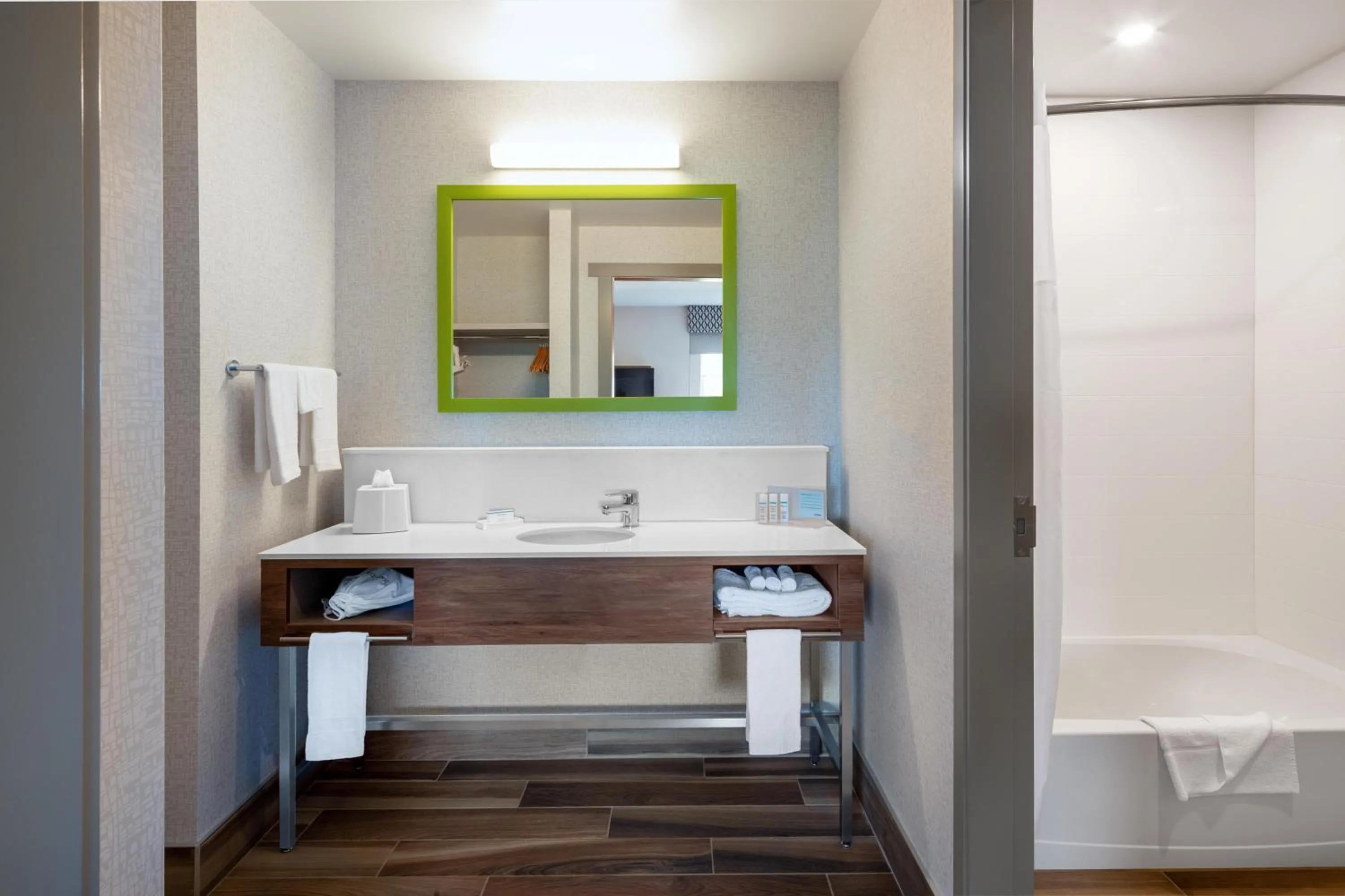 Bathroom in Hampton Inn & Suites Edmonton St. Albert, Ab